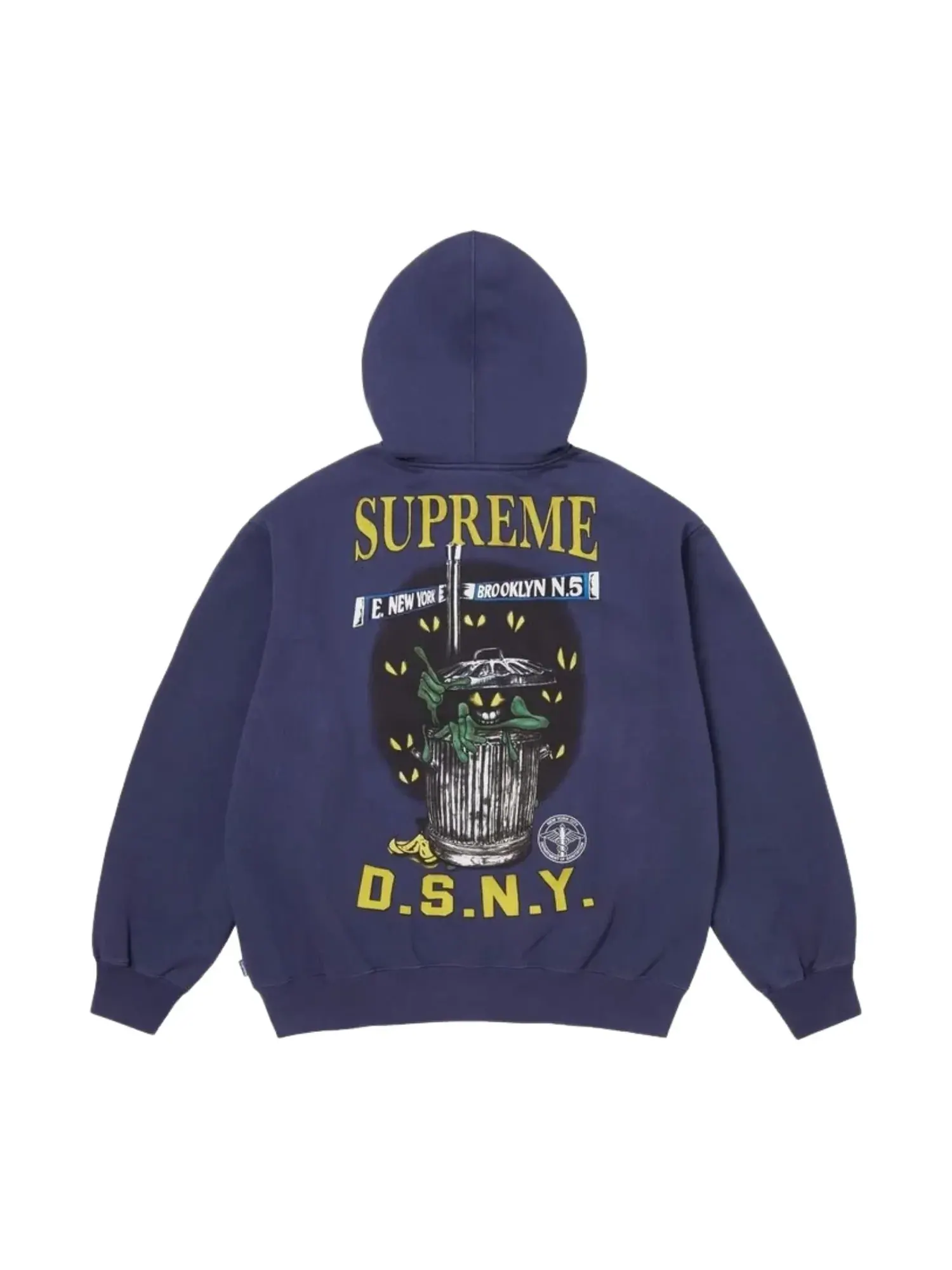 Толстовка Supreme x DSNY SS26 на молнии с капюшоном — изображение 1 из 2, темно-синий