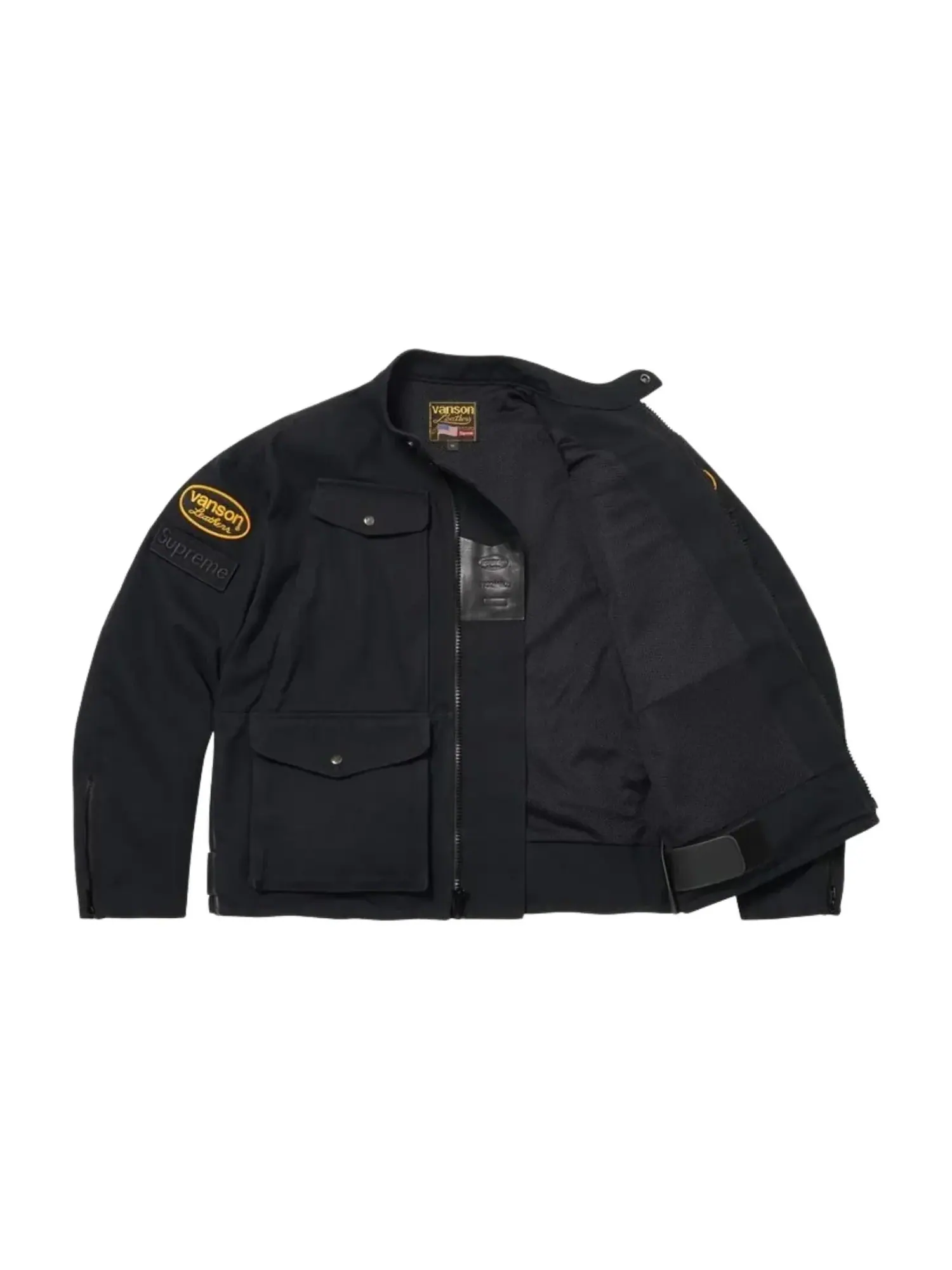 Куртка Supreme x Vanson SS26 из кожи Cordura — изображение 2 из 3, черный
