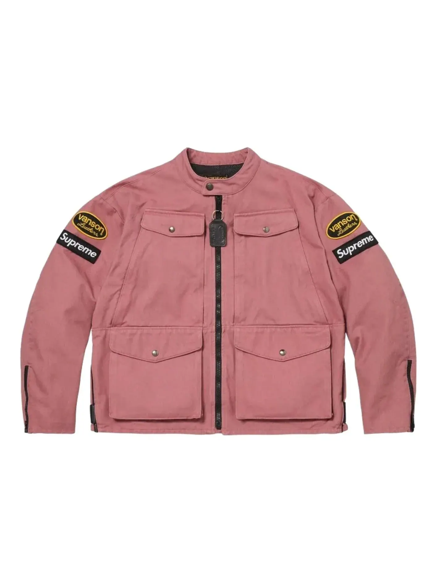 Куртка Supreme x Vanson SS26 из кожи и материала Cordura — изображение 1 из 3, розовый