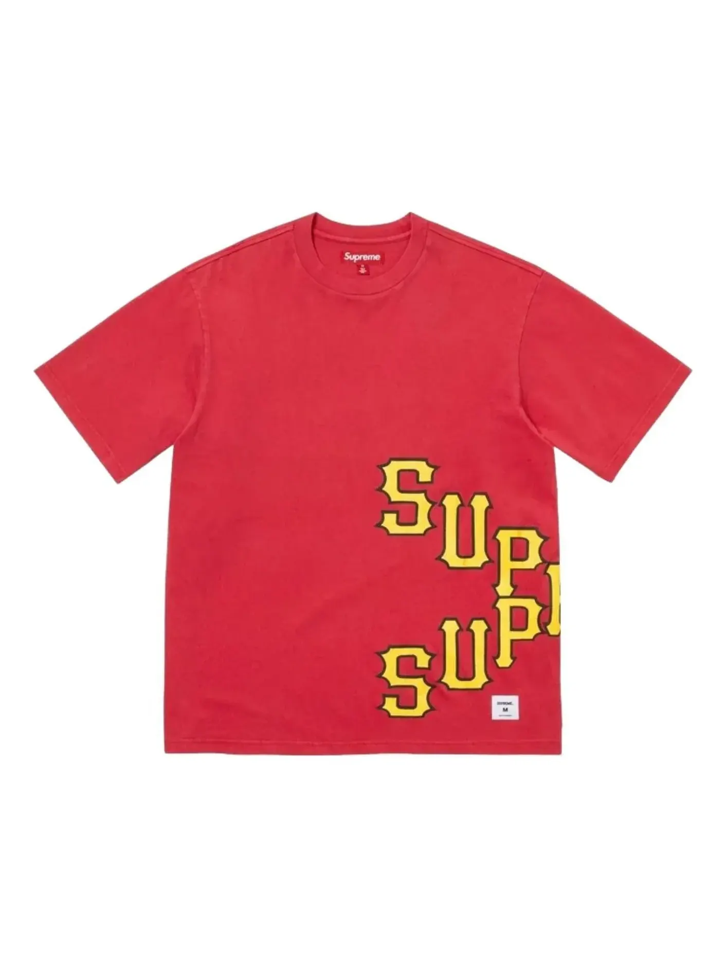 Футболка Supreme SS26 Cracked Spellout S/S 'Red' — изображение 1 из 2, красный