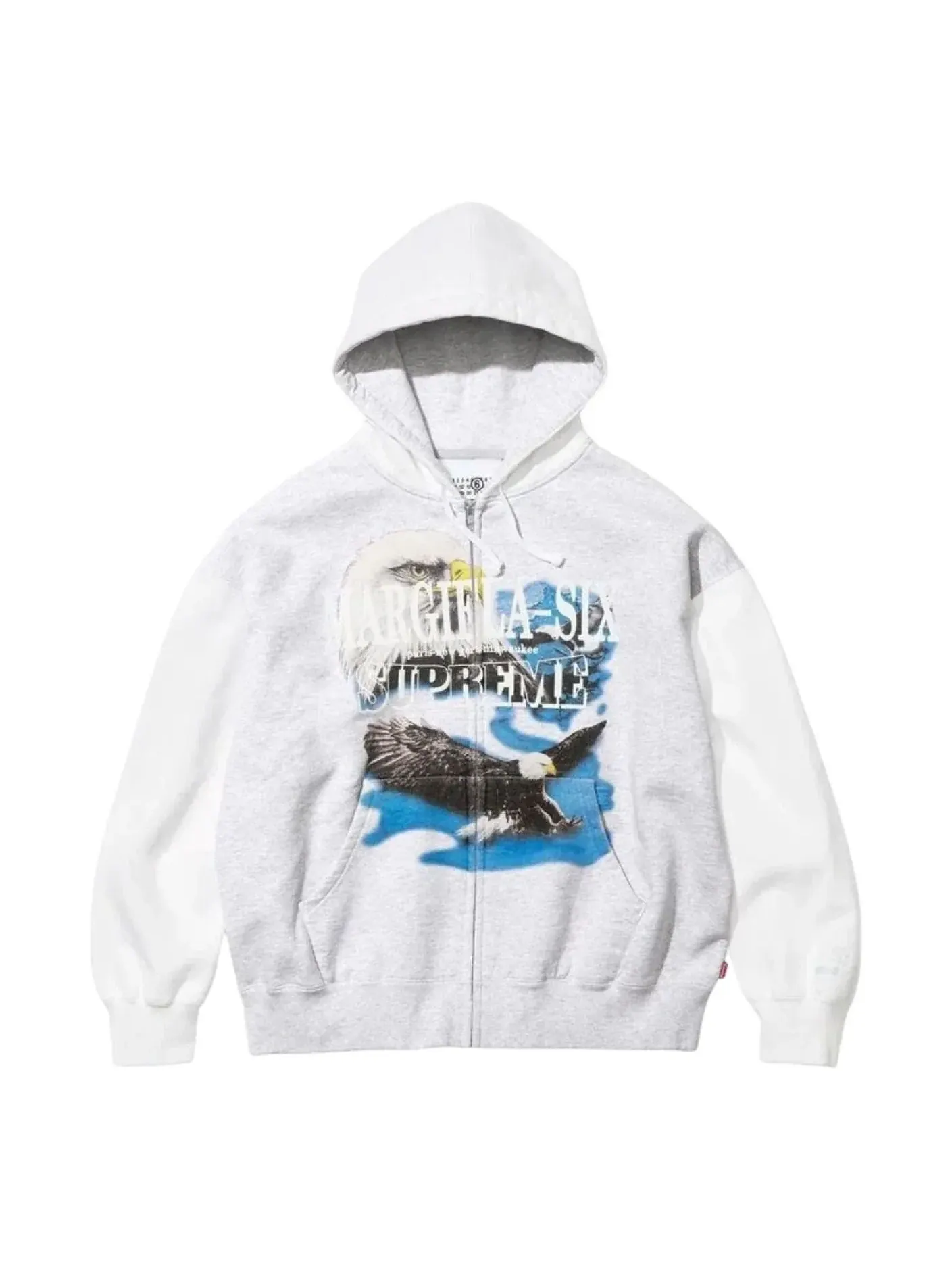 Толстовка Supreme x MM6 Maison Margiela Eagle на молнии с капюшоном — изображение 1 из 2, белый