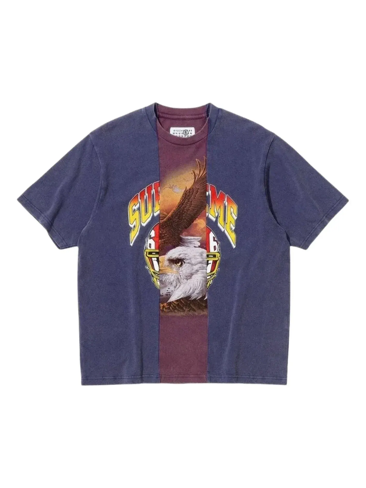 Футболка Supreme x MM6 Maison Margiela Split S/S 'Navy' — изображение 1 из 2, темно-синий
