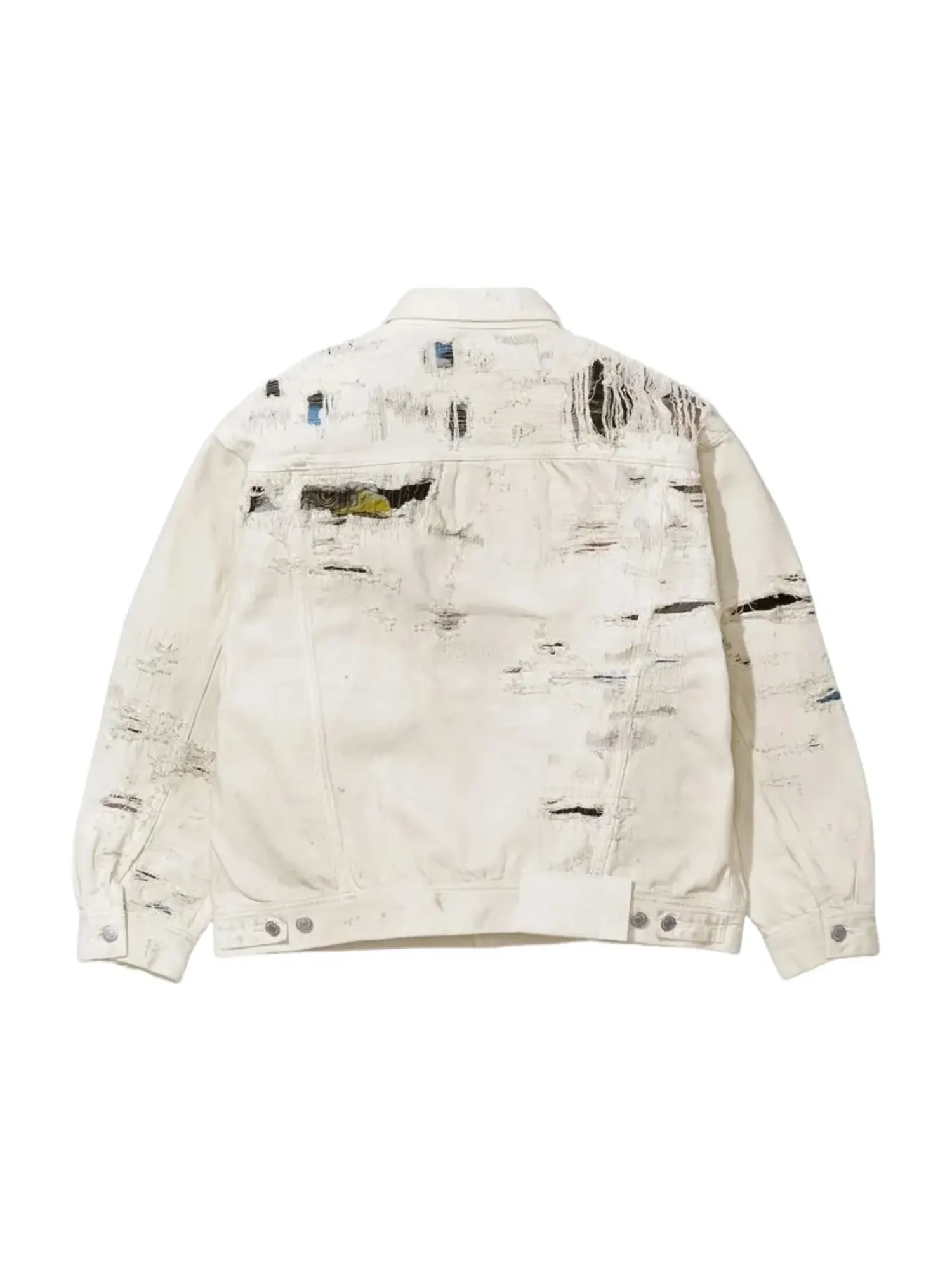 Джинсовая куртка Supreme x MM6 Maison Margiela из рваного денима с кромкой — изображение 3 из 3, белый