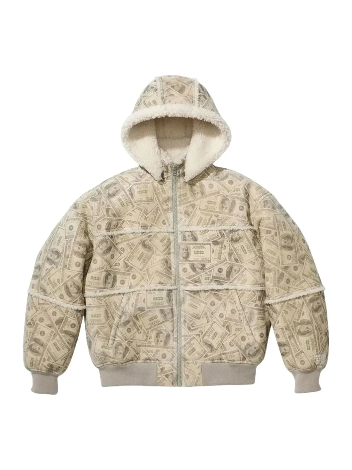 Куртка-бомбер Supreme x MM6 Maison Margiela с капюшоном и меховой отделкой — изображение 1 из 3, белый