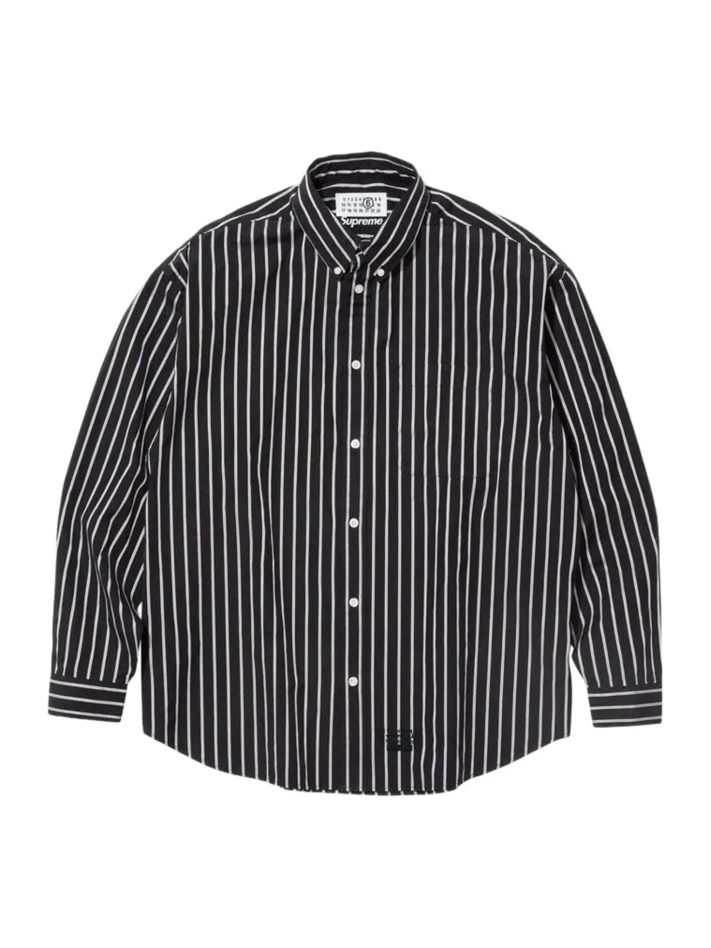 Рубашка Supreme x MM6 Maison Margiela в полоску — изображение 1 из 1, черный