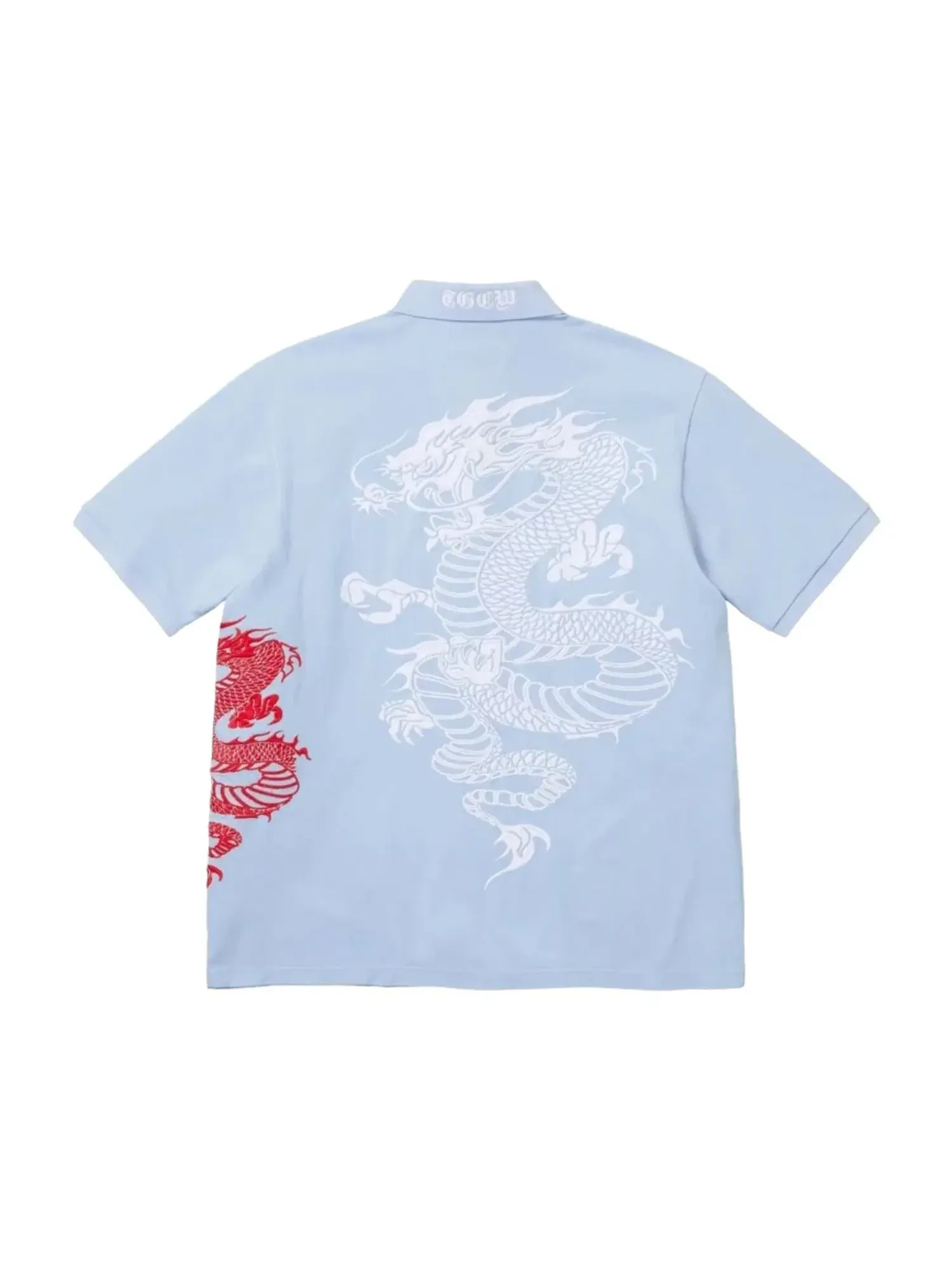 Поло Supreme x The Great China SS26 Wall Dragon 'Light Blue' SUP-SS26-120-BLU — изображение 2 из 2, синий