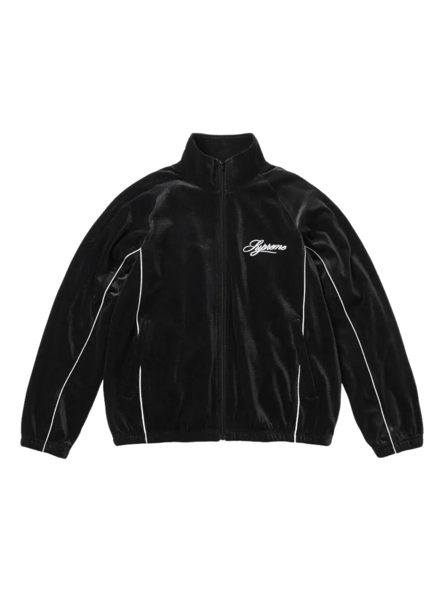 Спортивная куртка Supreme SS26 из велюровой сетки, черная, SUP-SS26-121-BLK — изображение 1 из 3, черный