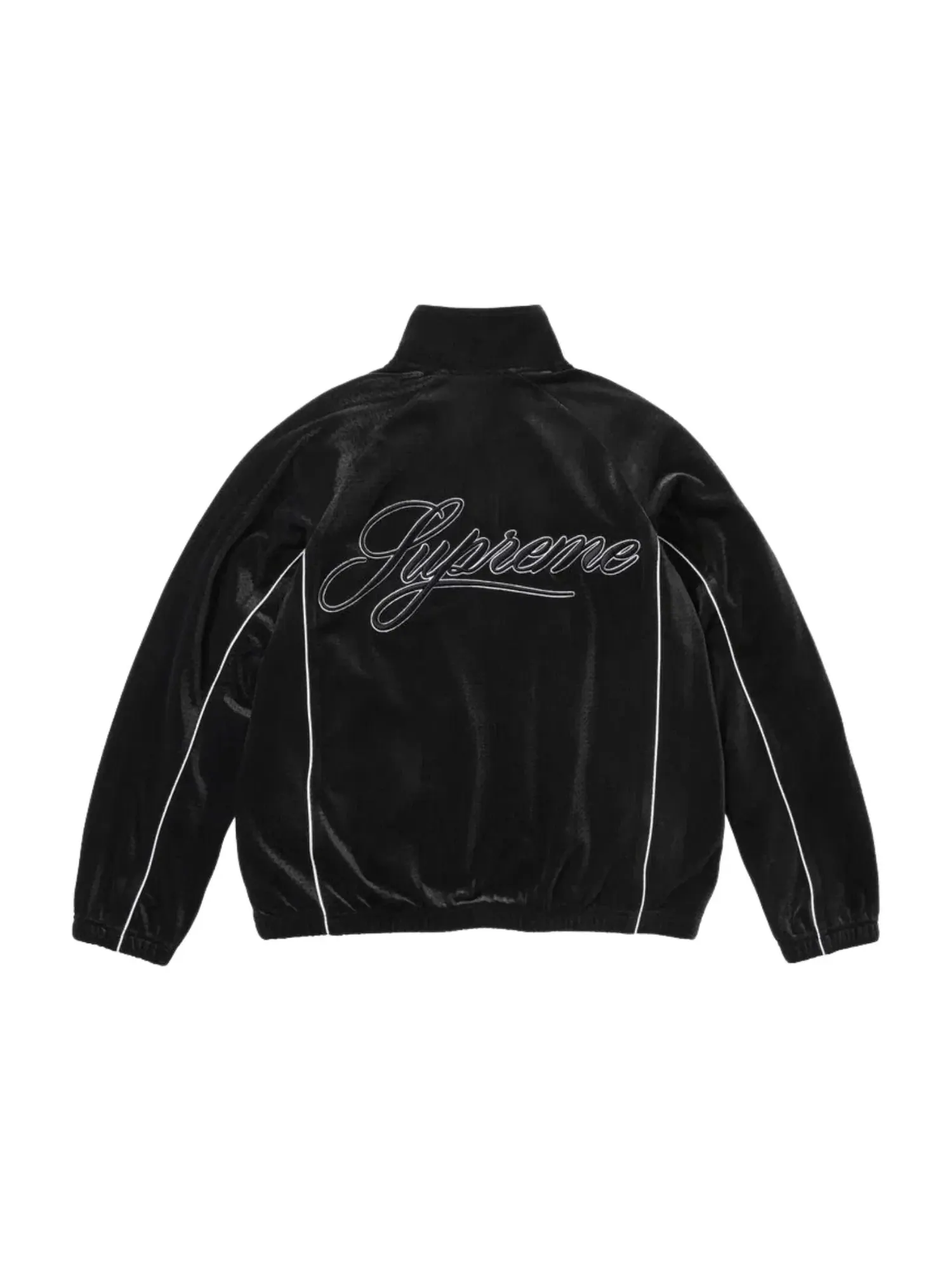 Спортивная куртка Supreme SS26 из велюровой сетки, черная, SUP-SS26-121-BLK — изображение 3 из 3, черный