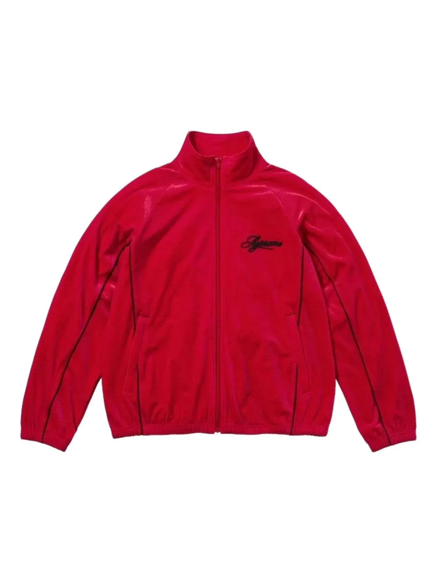 Спортивная куртка Supreme SS26 из велюровой сетки — изображение 1 из 3, красный