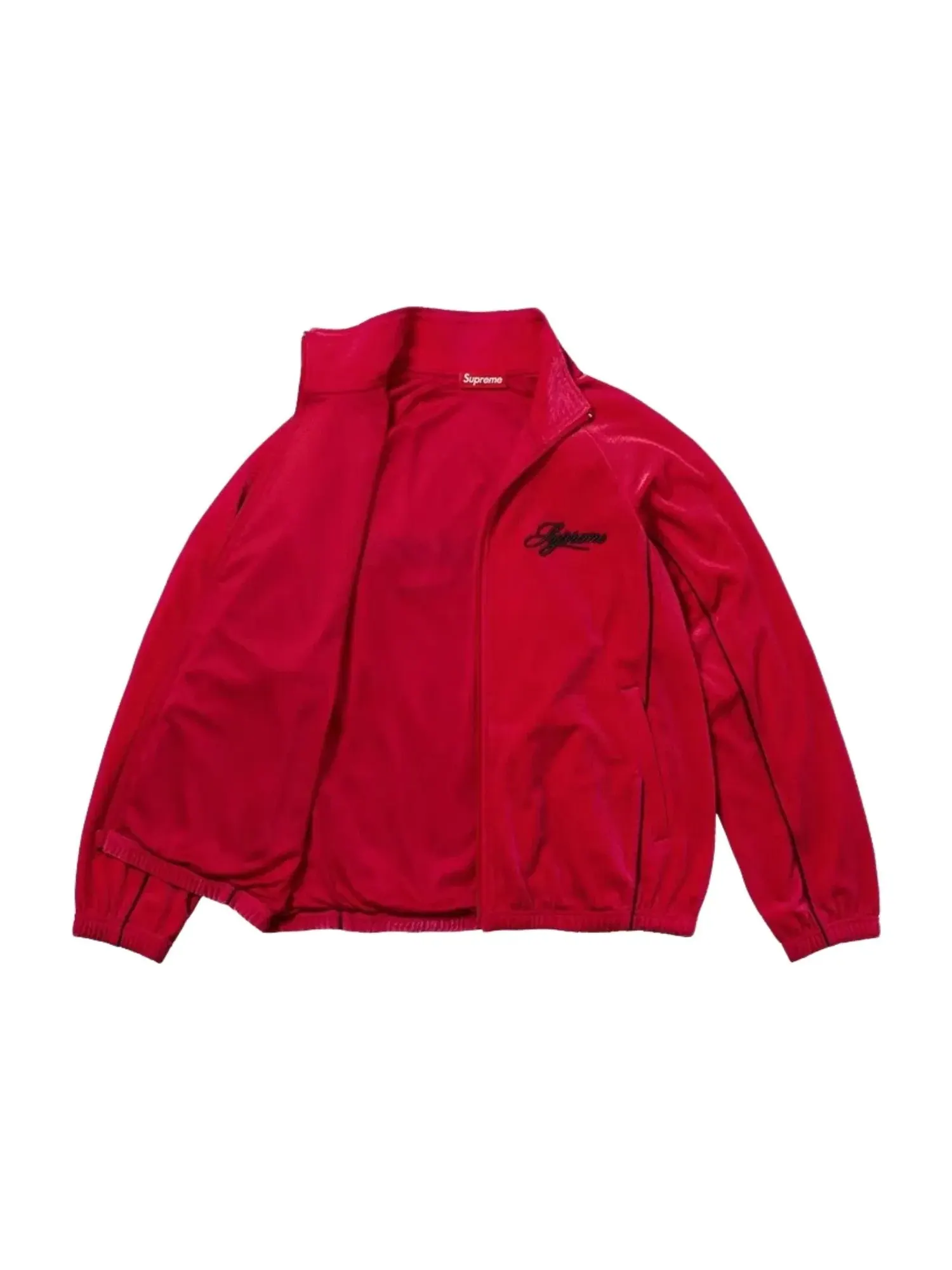 Спортивная куртка Supreme SS26 из велюровой сетки — изображение 2 из 3, красный