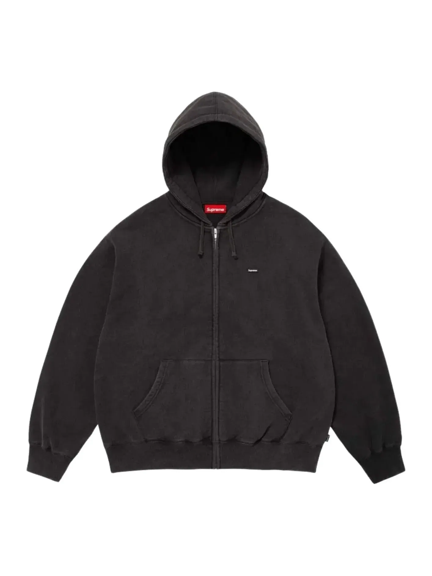 Толстовка Supreme SS26 Small Box Zip Up Hooded Sweatshirt 'Black' SUP-SS26-122-BLK — изображение 1 из 1, черный
