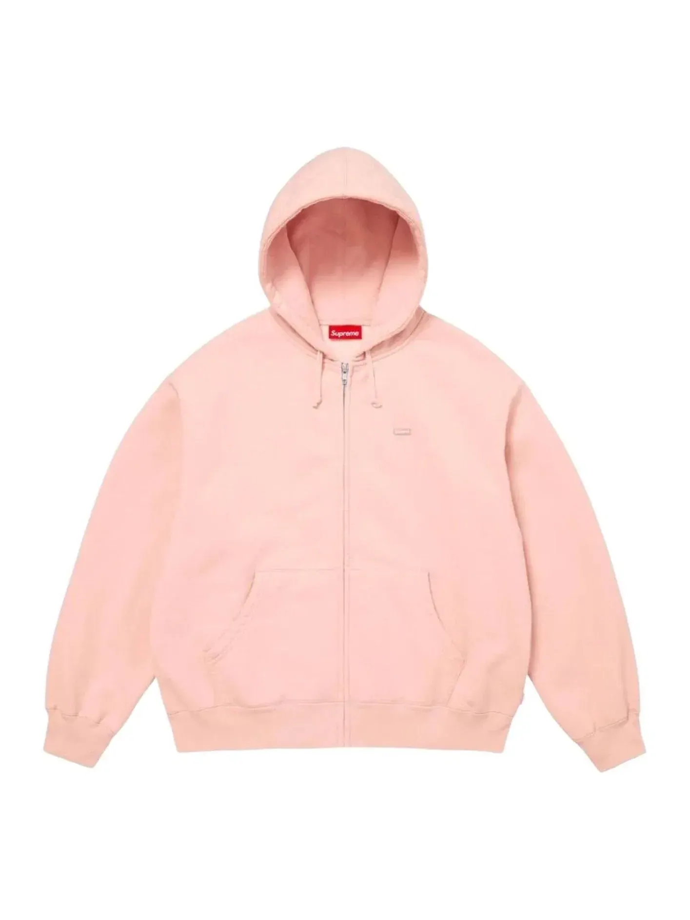 Толстовка Supreme SS26 Small Box Zip Up Hooded Sweatshirt 'Light Pink' SUP-SS26-122-PNK — изображение 1 из 1, розовый