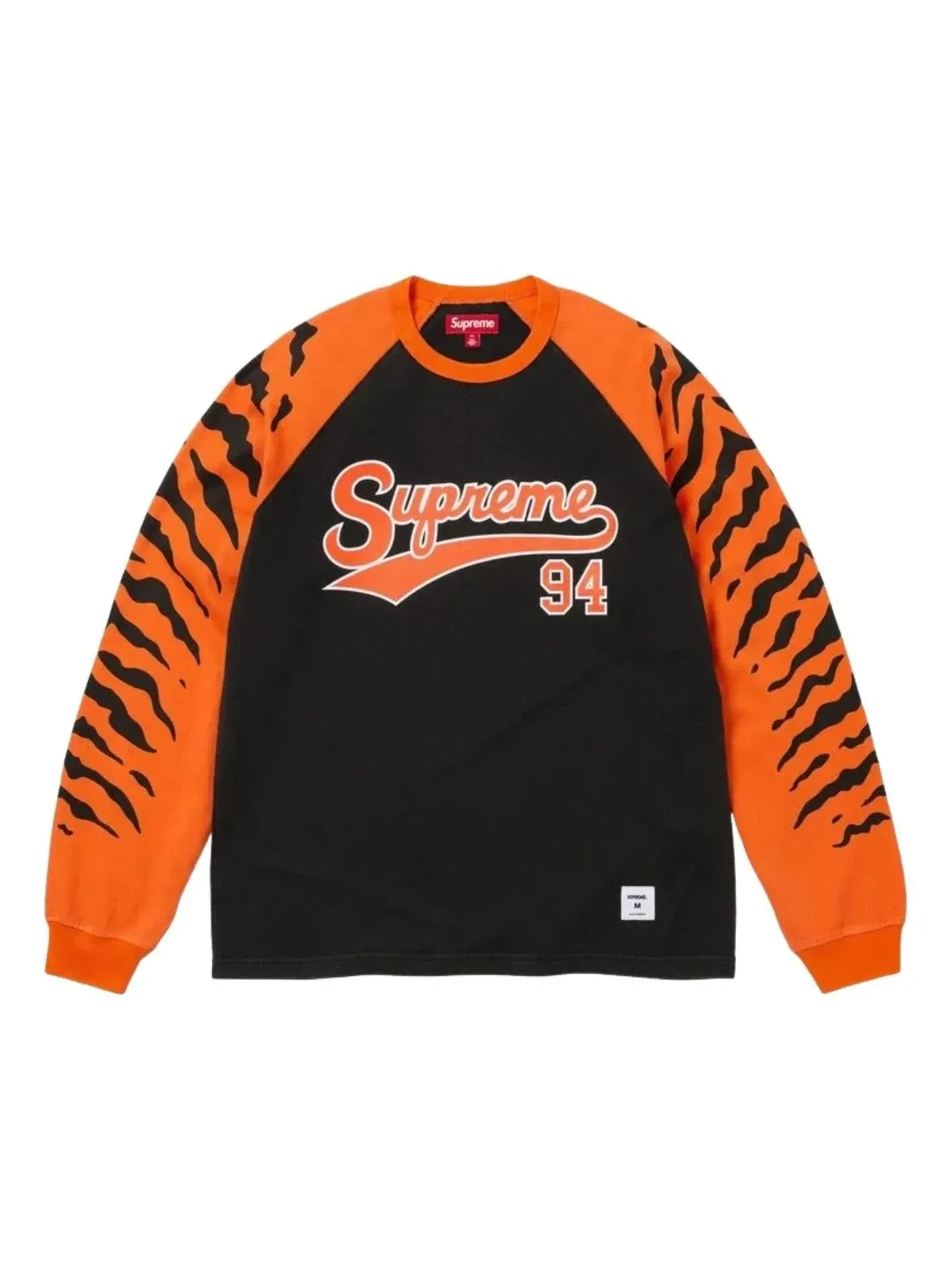 Футболка Supreme SS26 Tiger Raglan с длинными рукавами, черная, SUP-SS26-123-BLK — изображение 1 из 1, черный