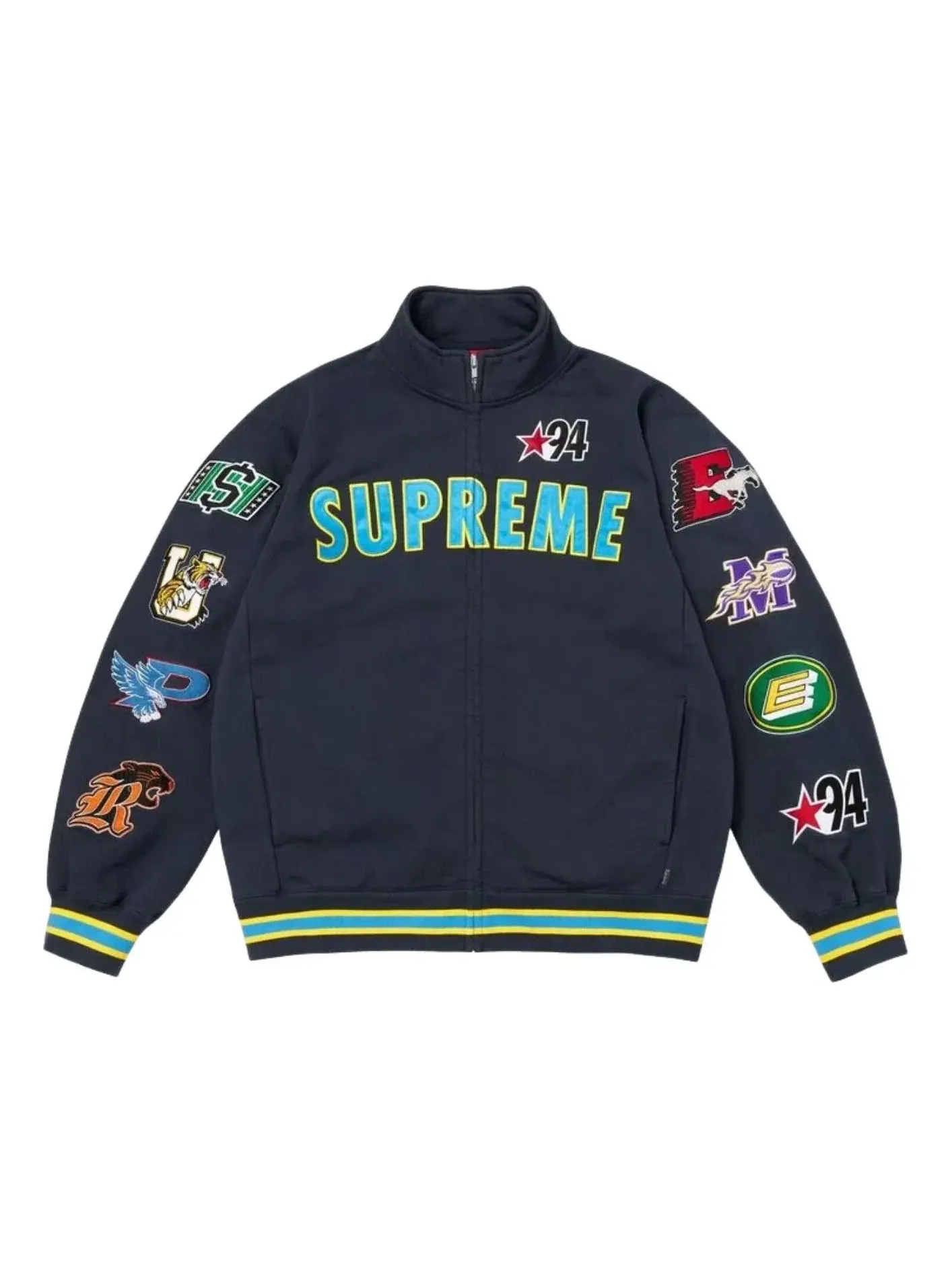 Толстовка-куртка Supreme SS26 Mascots на молнии — изображение 1 из 1, темно-синий