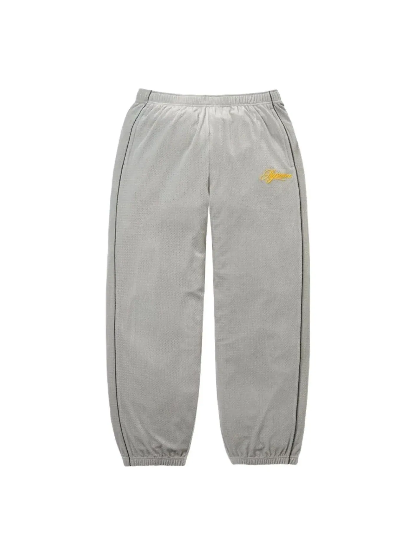 Спортивные брюки Supreme SS26 из велюровой сетки — изображение 1 из 2, серебряный