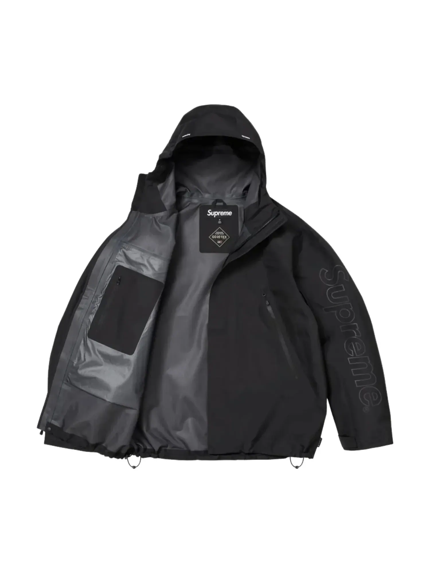 Куртка Supreme x Ghostface SS26 GORE-TEX Shell Jacket 'Black' — изображение 2 из 3, черный