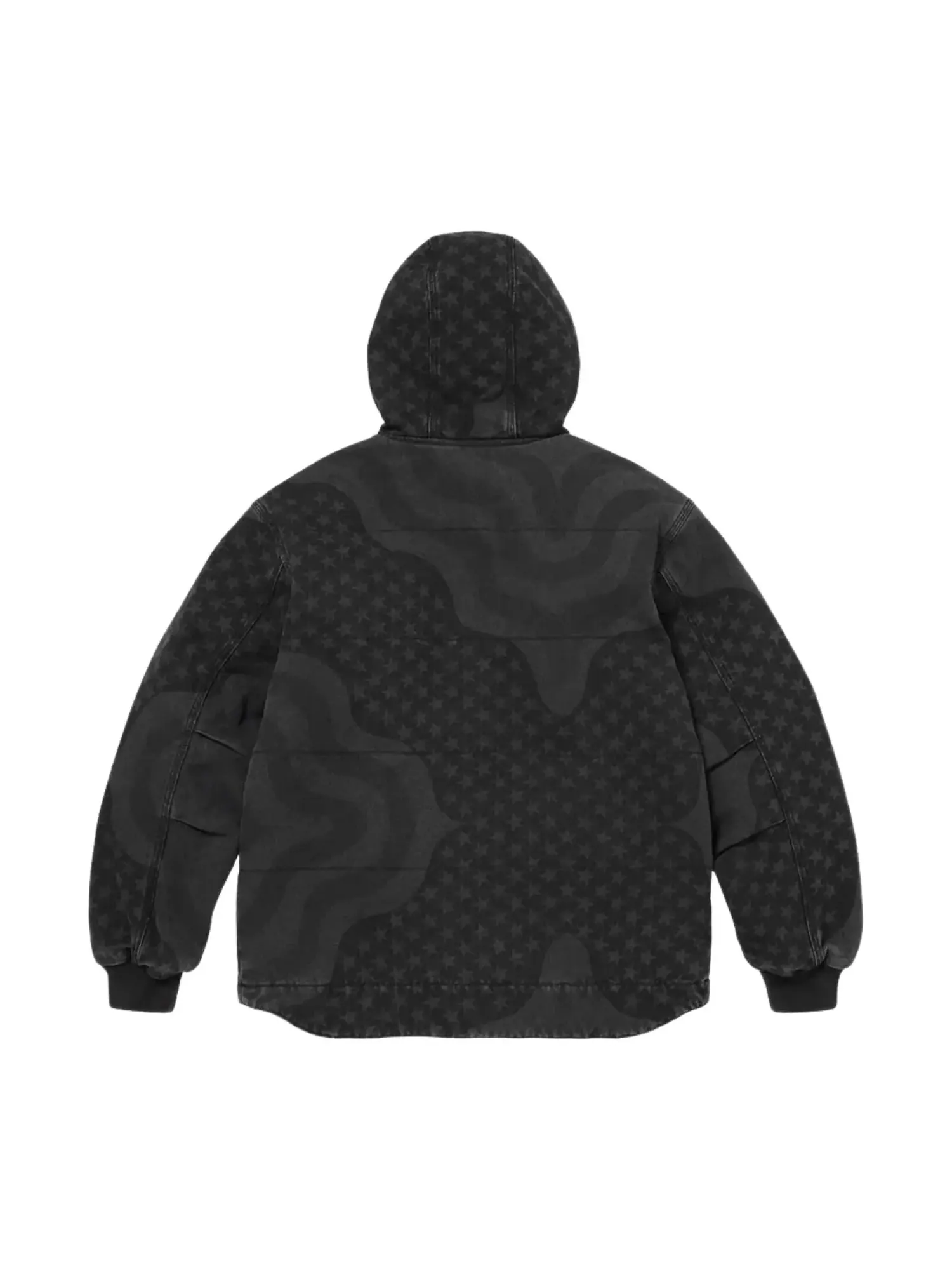 Рабочая куртка Supreme SS26 Flag Quilted Hooded Work Jacket 'Black' — изображение 3 из 3, черный