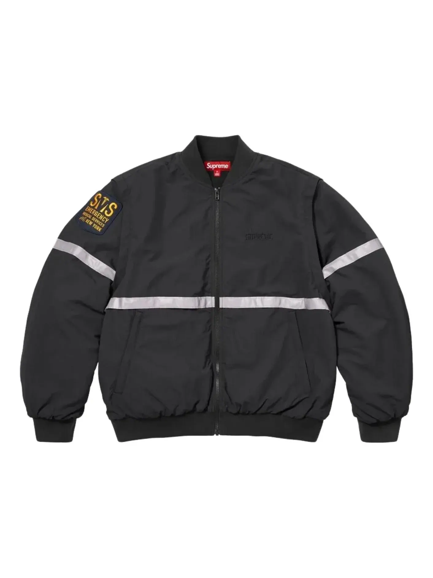 Куртка Supreme SS26 с отстегивающимися рукавами и светоотражающими полосами — изображение 1 из 4, черный