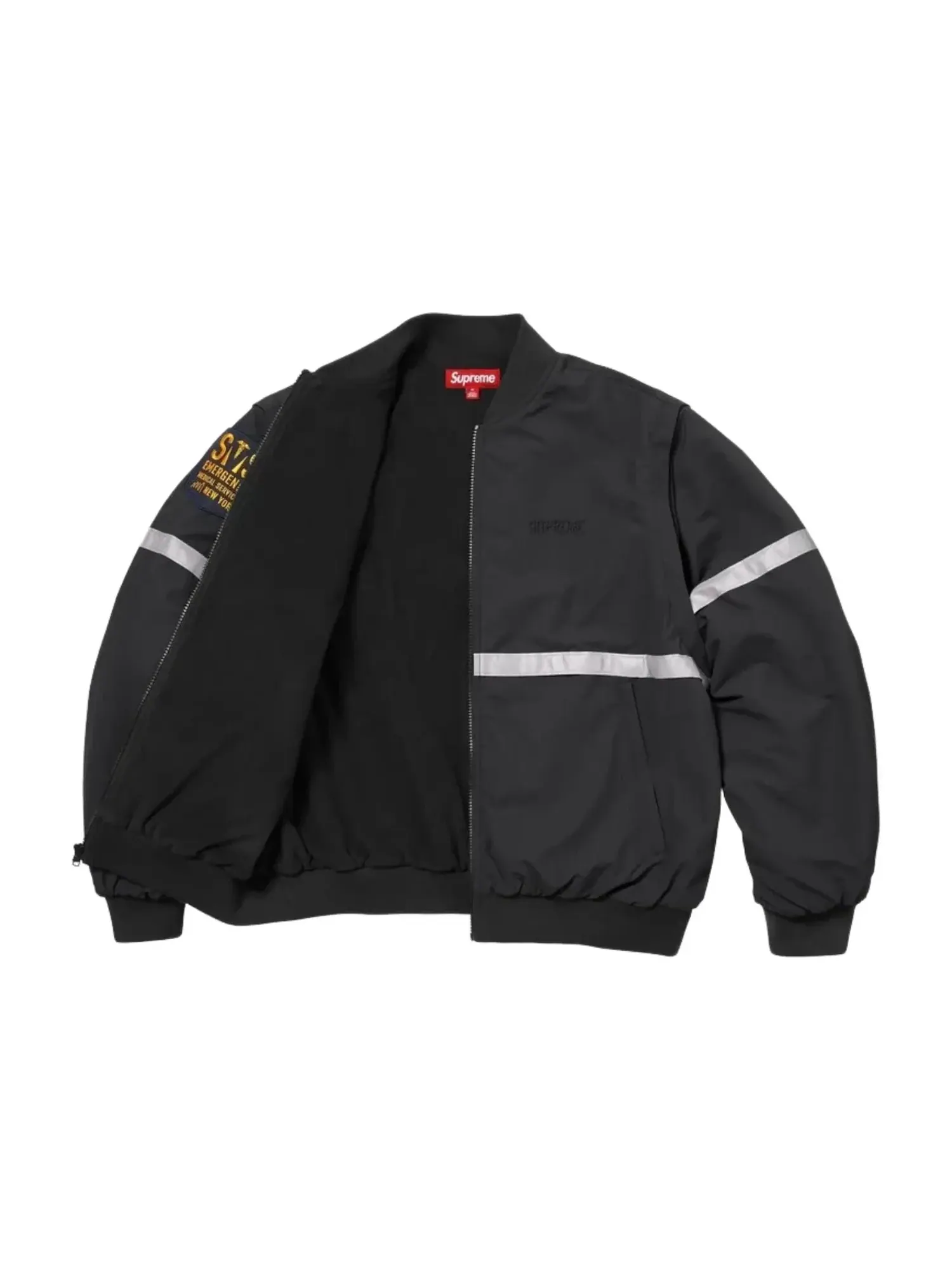 Куртка Supreme SS26 с отстегивающимися рукавами и светоотражающими полосами — изображение 3 из 4, черный