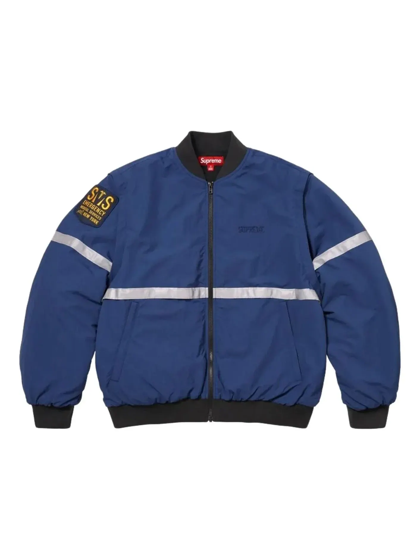Куртка Supreme SS26 с отстегивающимися рукавами и светоотражающими полосами — изображение 1 из 4, темно-синий