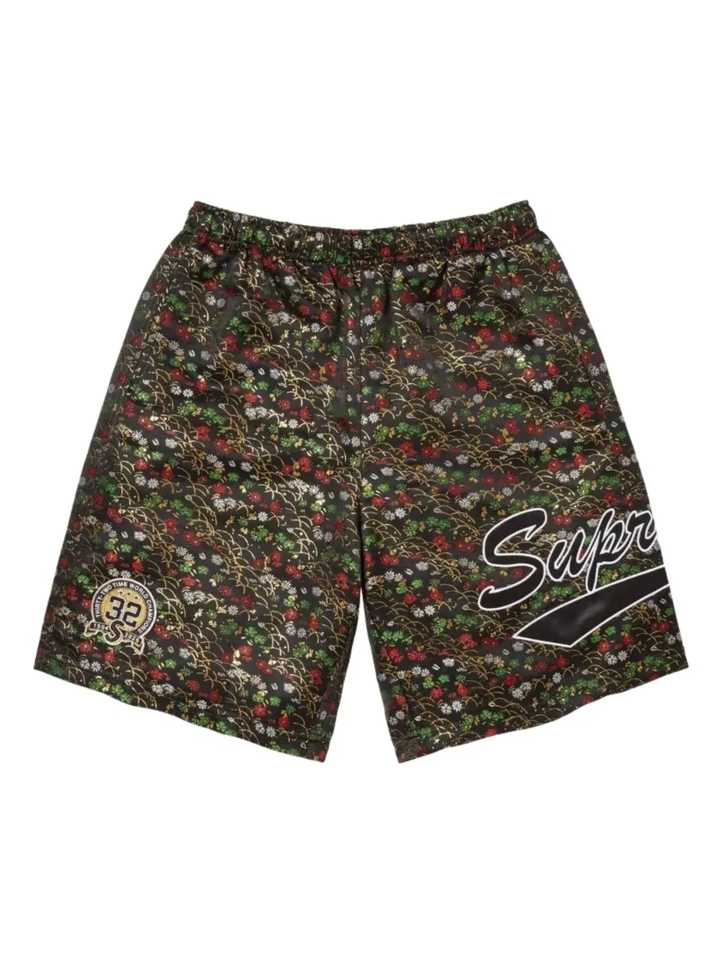 Шорты Supreme SS26 с цветочным жаккардовым принтом — изображение 1 из 2, черный