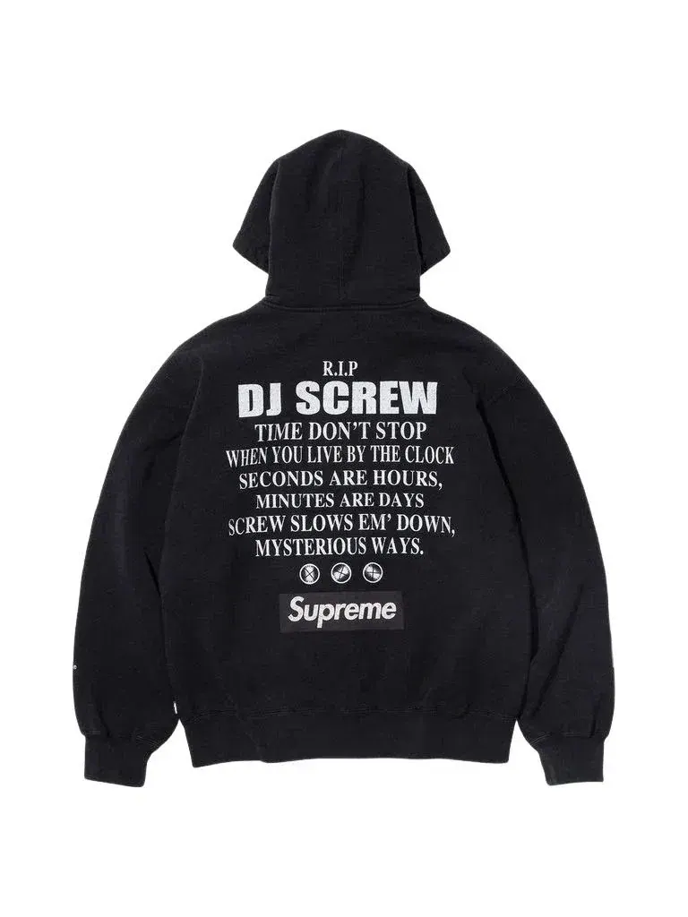 Мужское худи с молнией Supreme x DJ Screw SS26 — изображение 2 из 2, черный