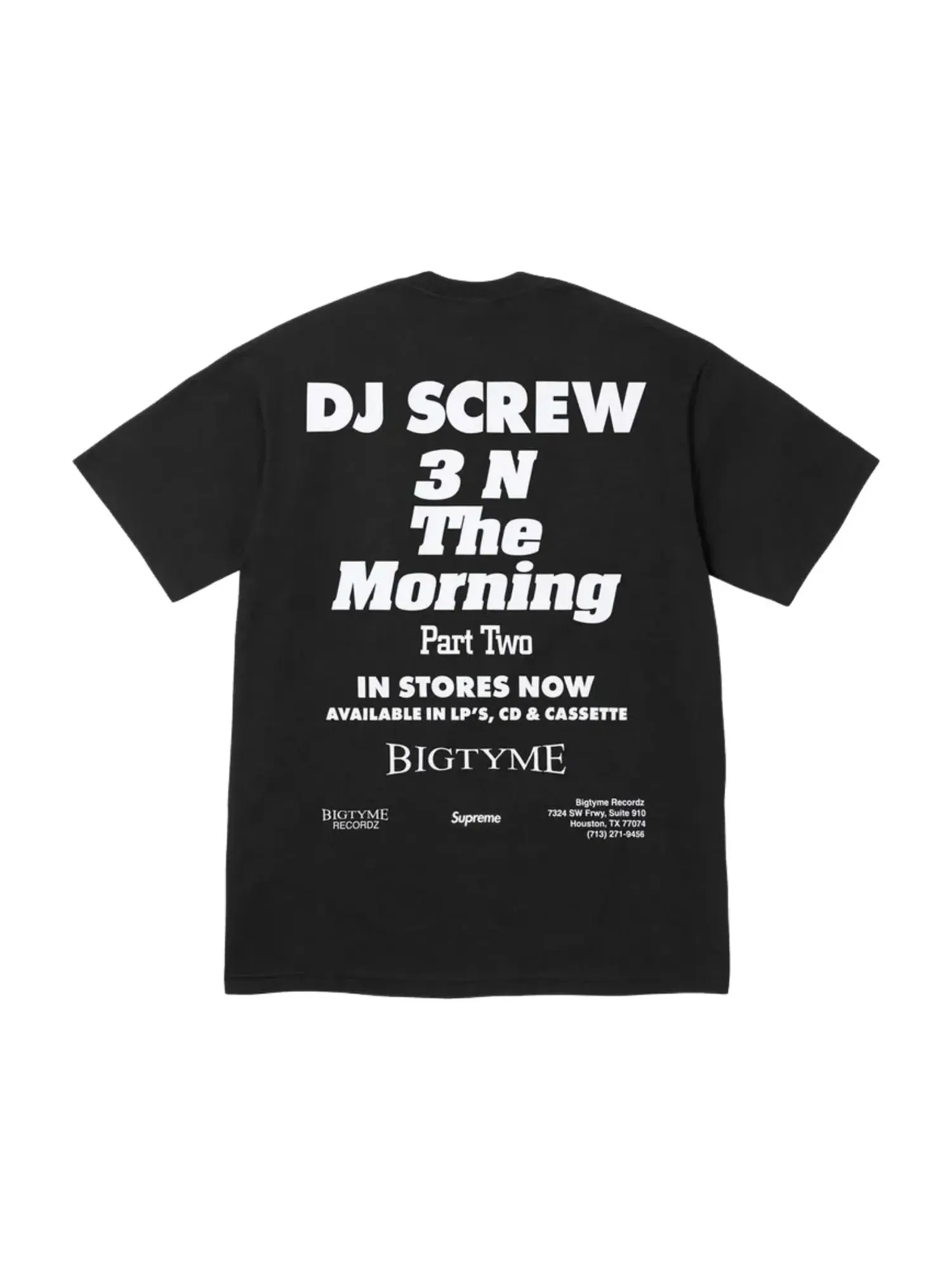 Футболка Supreme x DJ Screw SS26 SUC, черная, SUP-SS26-147-BLK — изображение 2 из 2, черный