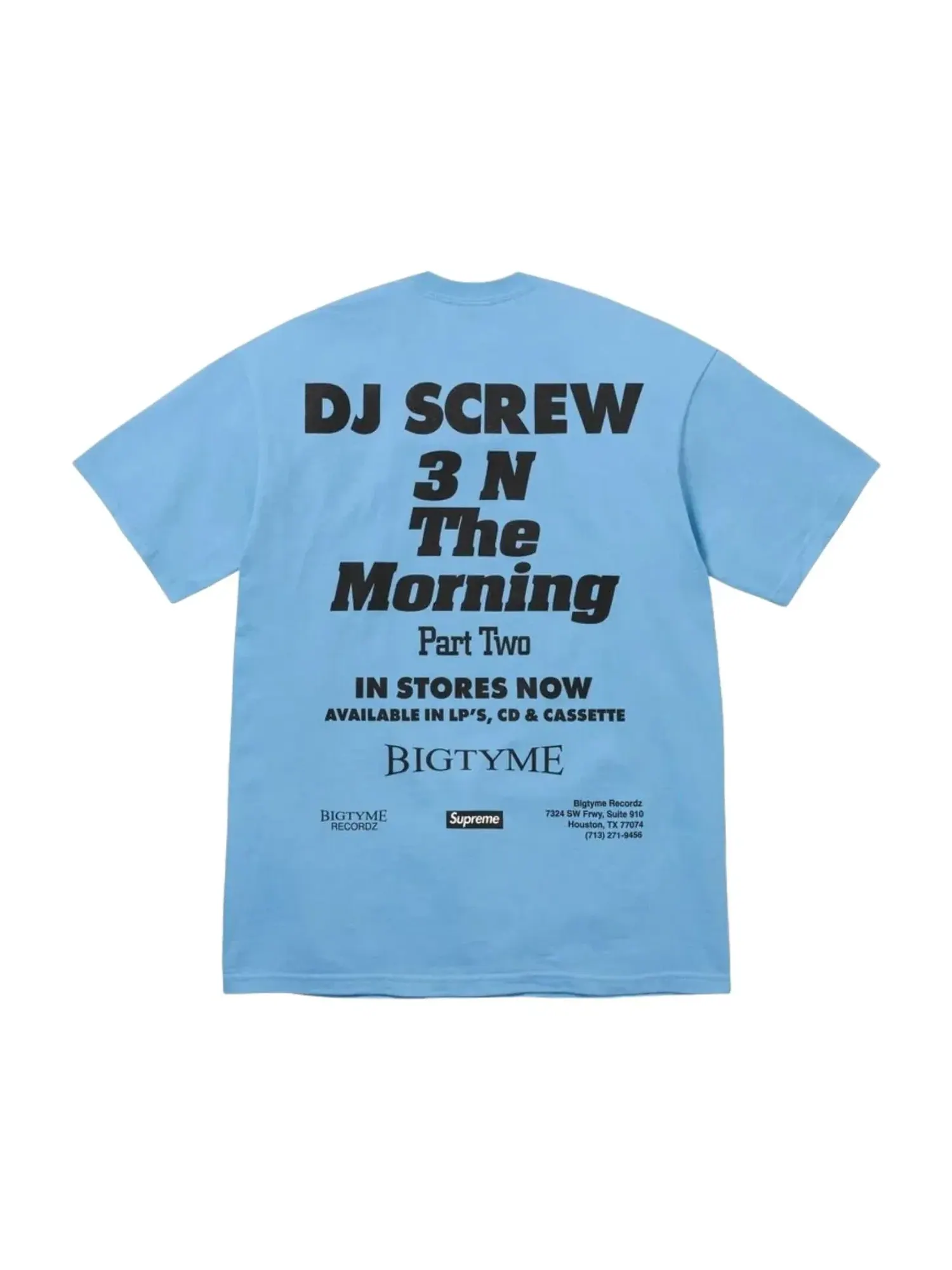 Футболка Supreme x DJ Screw SS26 SUC, синяя, SUP-SS26-147-BLU — изображение 2 из 2, синий