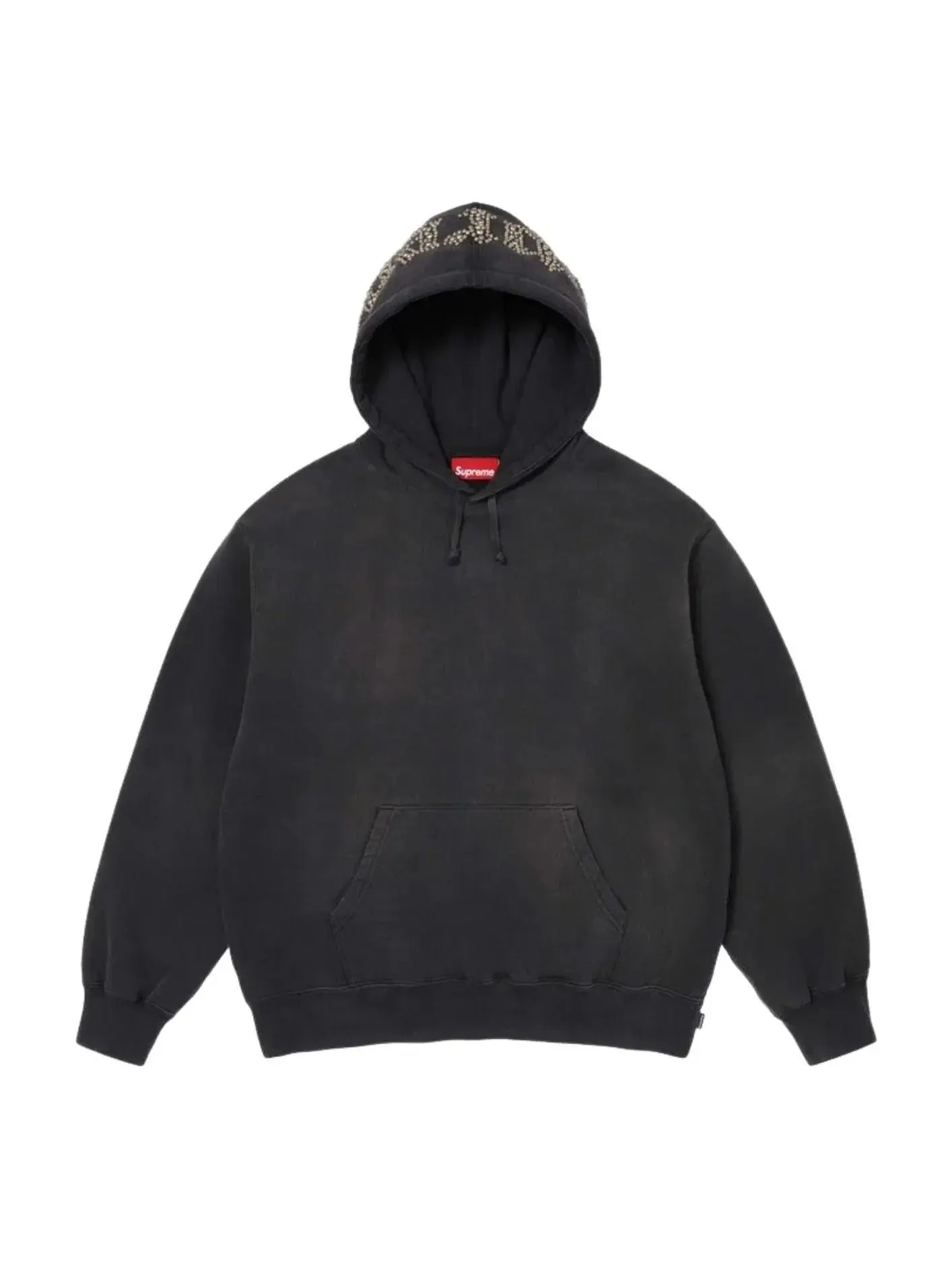 Толстовка Supreme SS26 с капюшоном и декоративными заклепками, черная, SUP-SS26-154-BLK — изображение 1 из 2, черный