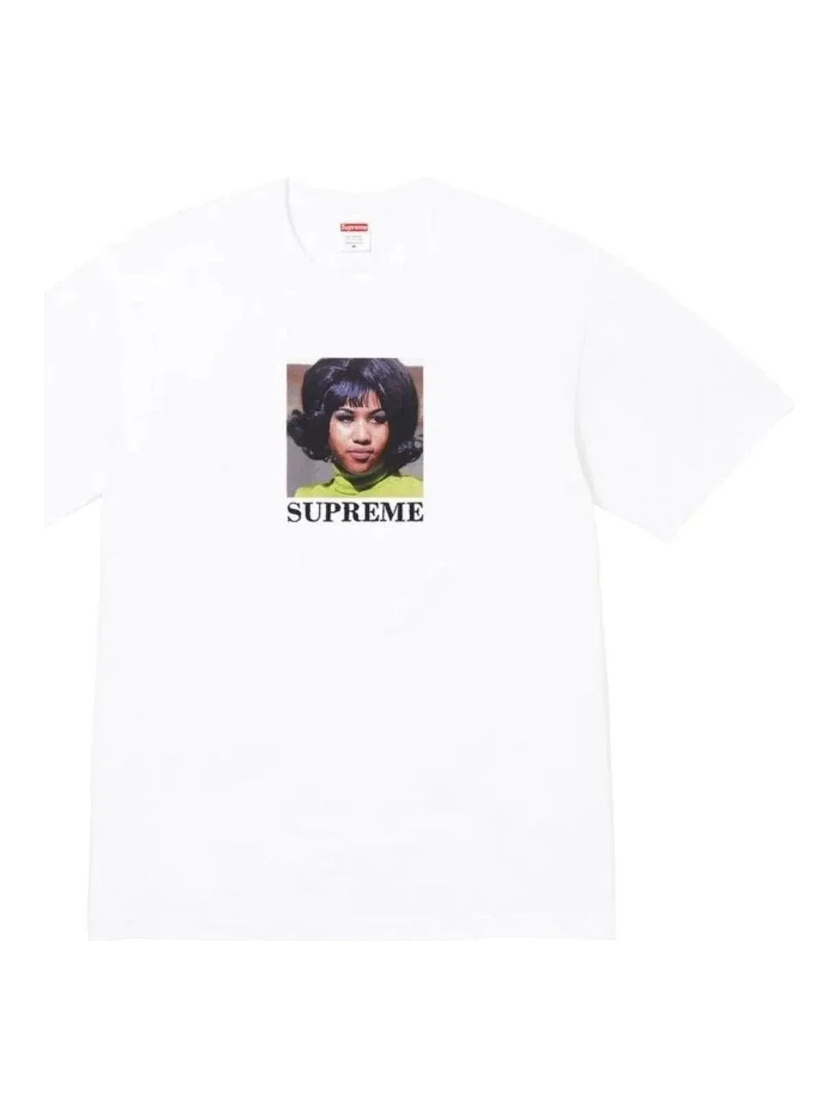 Мужская футболка с принтом Aretha Supreme — изображение 1 из 1, белый