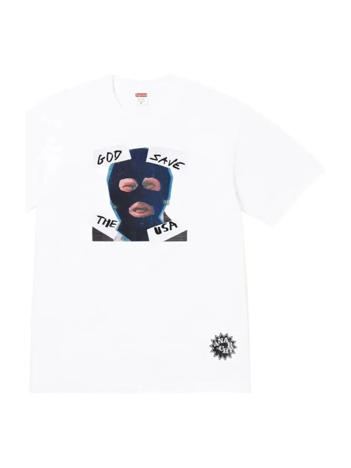 Футболка Supreme SS26 God Save Us, белая, SUP-SS26-162-WHT — изображение 1 из 2, белый