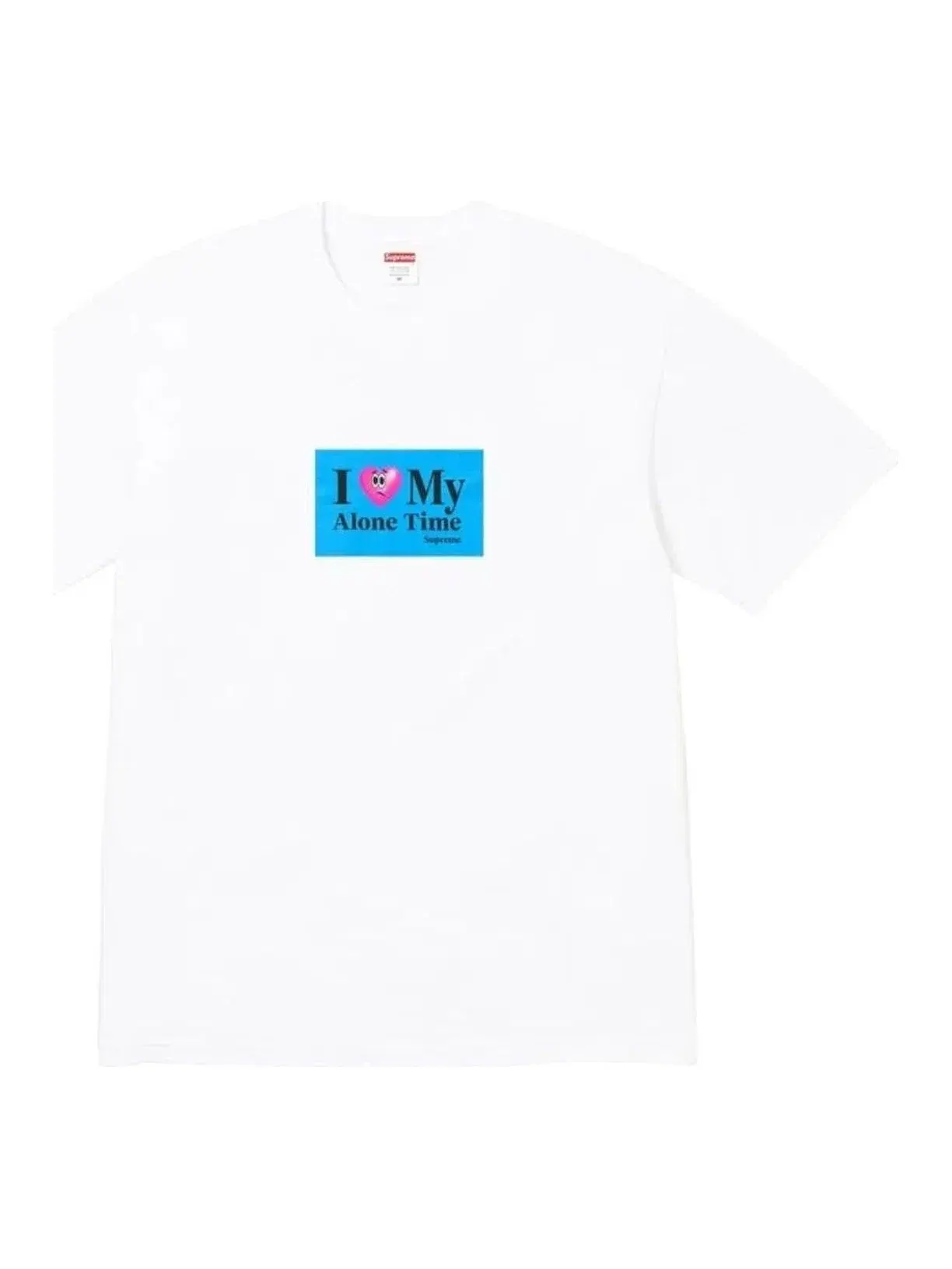 Мужская футболка с принтом Alone Time Supreme — изображение 1 из 1, белый