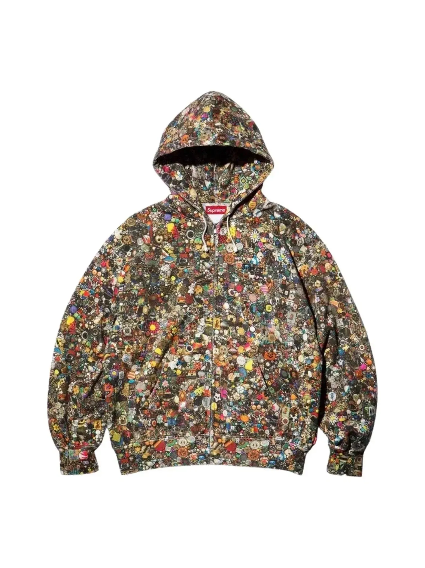 Толстовка Supreme x Mike Kelley SS26 на молнии с капюшоном, разноцветная, SUP-SS26-171 — изображение 1 из 2, мульти
