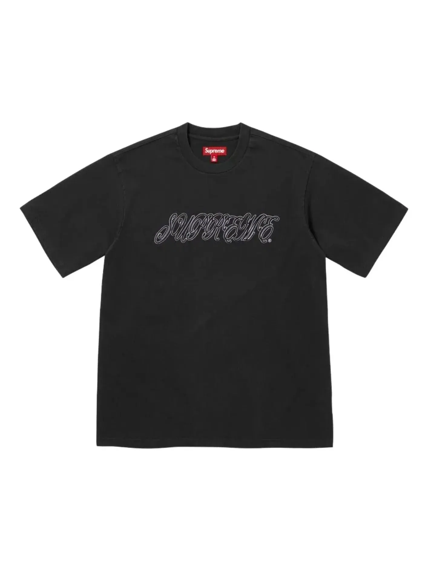 Футболка Supreme SS26 с рельефным шрифтом, черная, SUP-SS26-180-BLK — изображение 1 из 1, черный