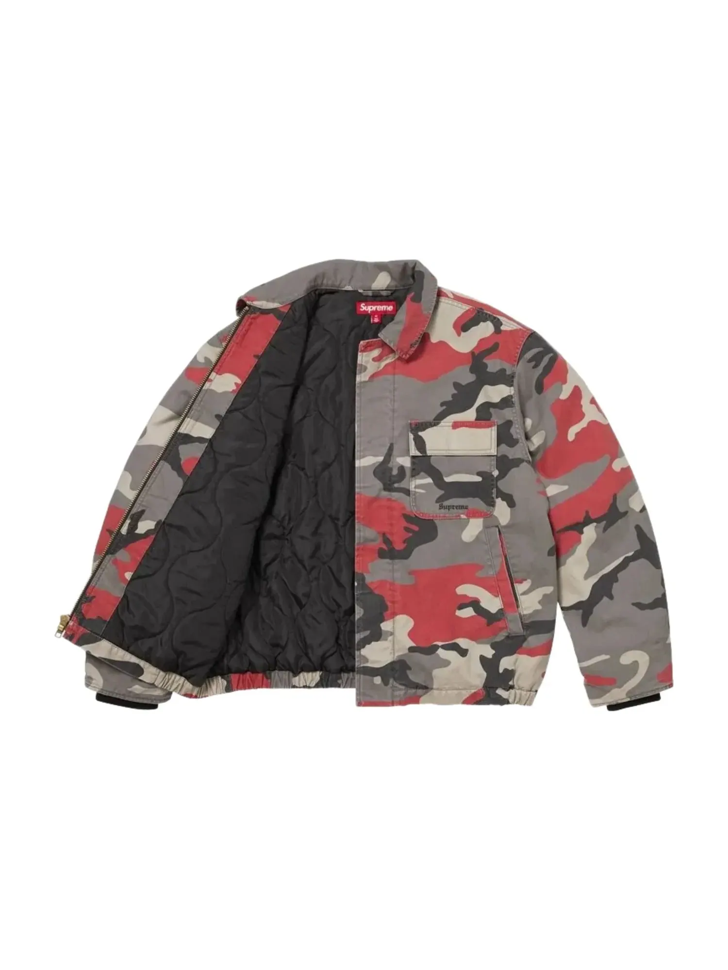 Куртка Supreme x Cordura SS26 Twill Utility Jacket 'Red Camo' SUP-SS26-182-RMO — изображение 2 из 3, мульти