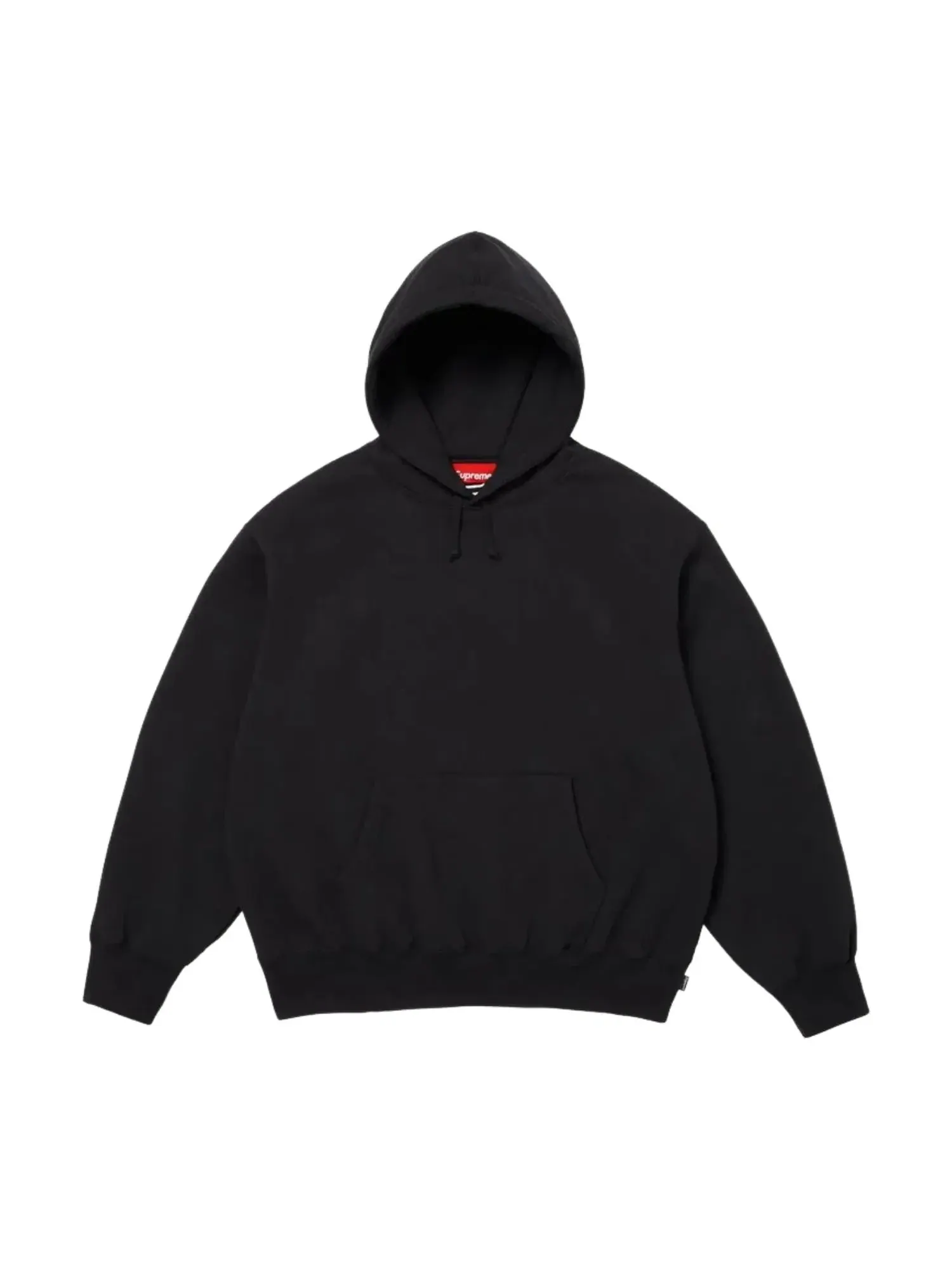 Толстовка Supreme SS26 с атласной аппликацией и капюшоном, черная, SUP-SS26-191-BLK — изображение 2 из 2, черный