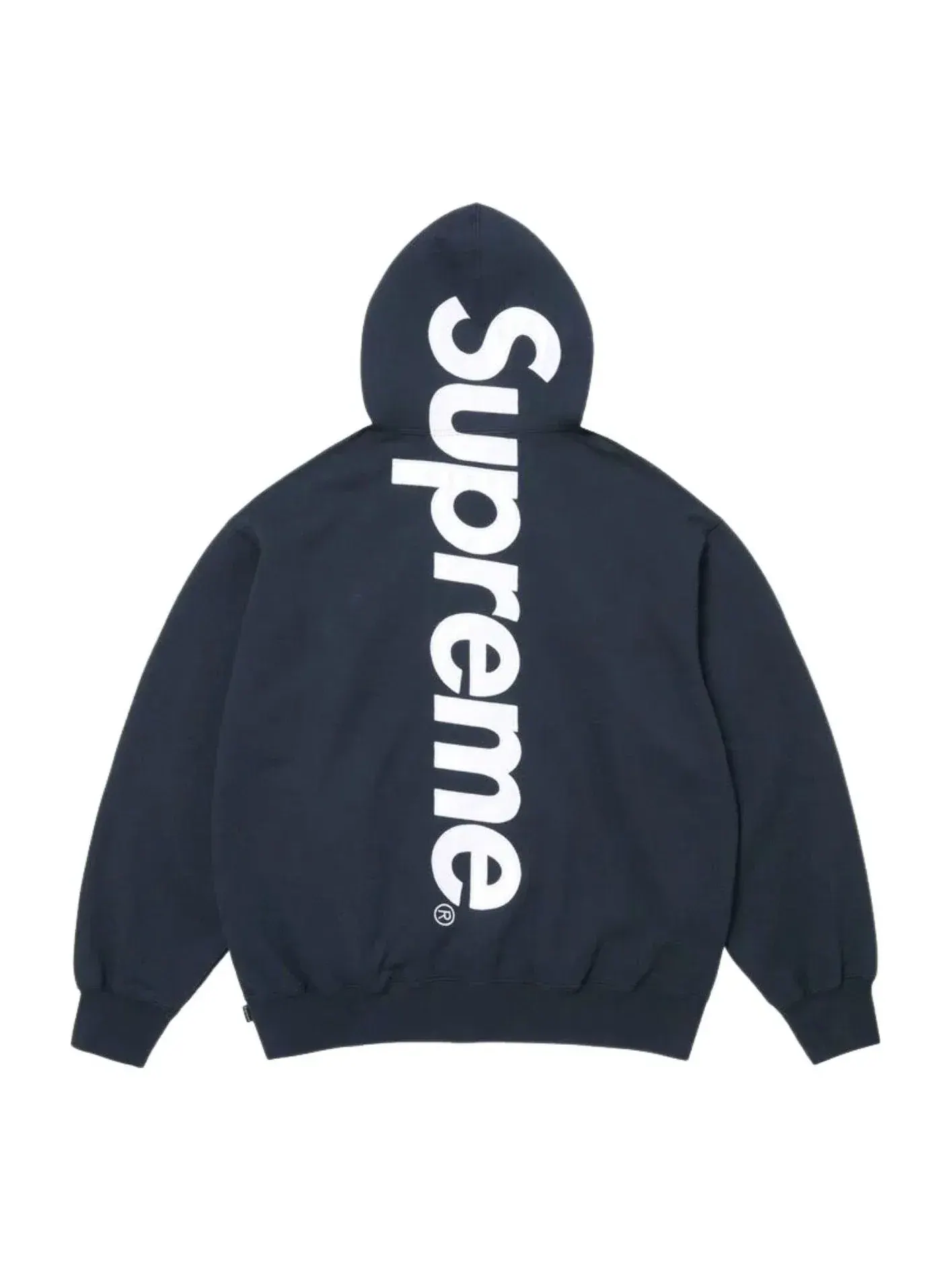 Толстовка Supreme SS26 с атласной аппликацией и капюшоном — изображение 1 из 2, темно-синий