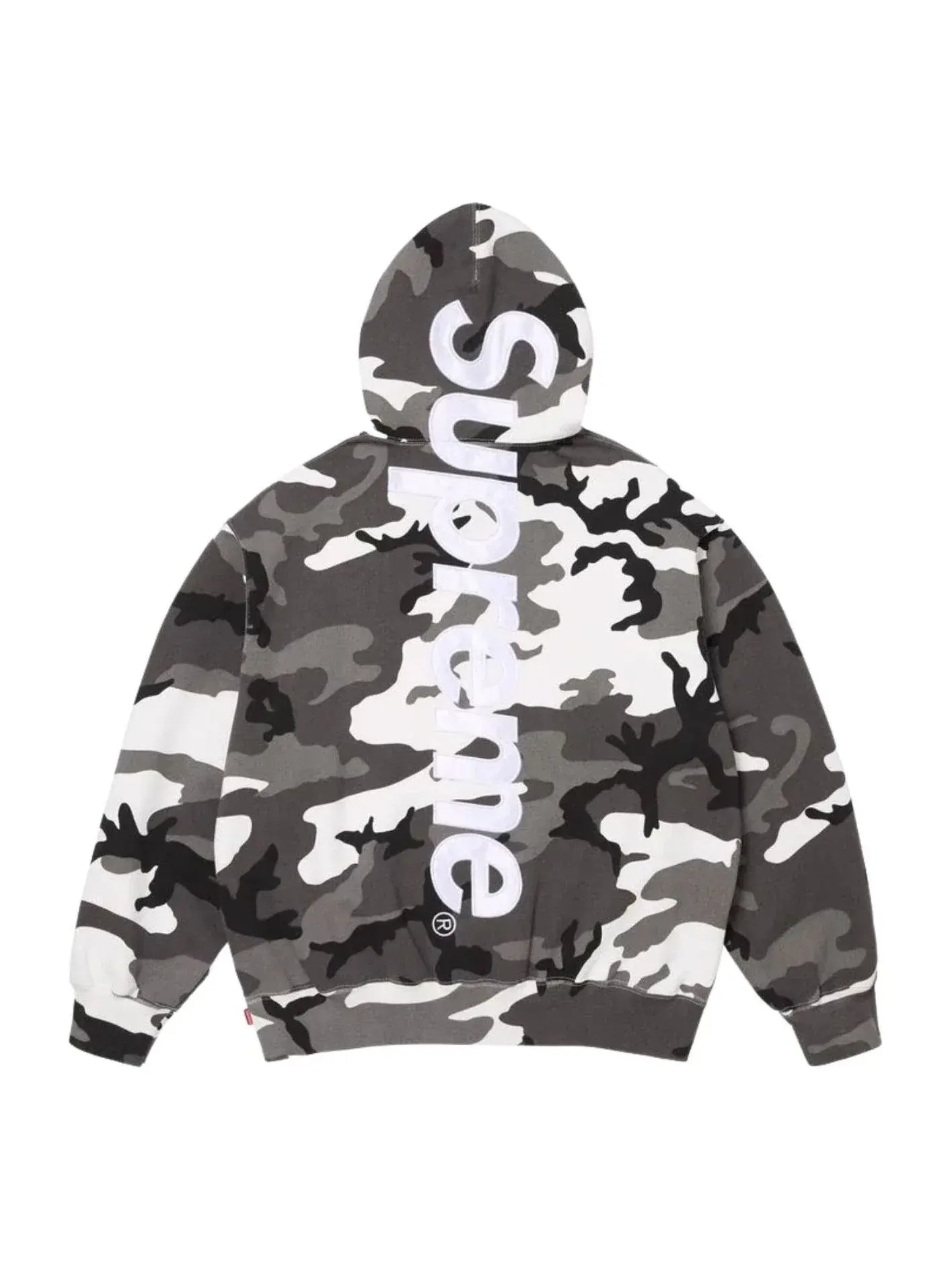 Толстовка Supreme SS26 с атласной аппликацией и капюшоном — изображение 1 из 2, белый