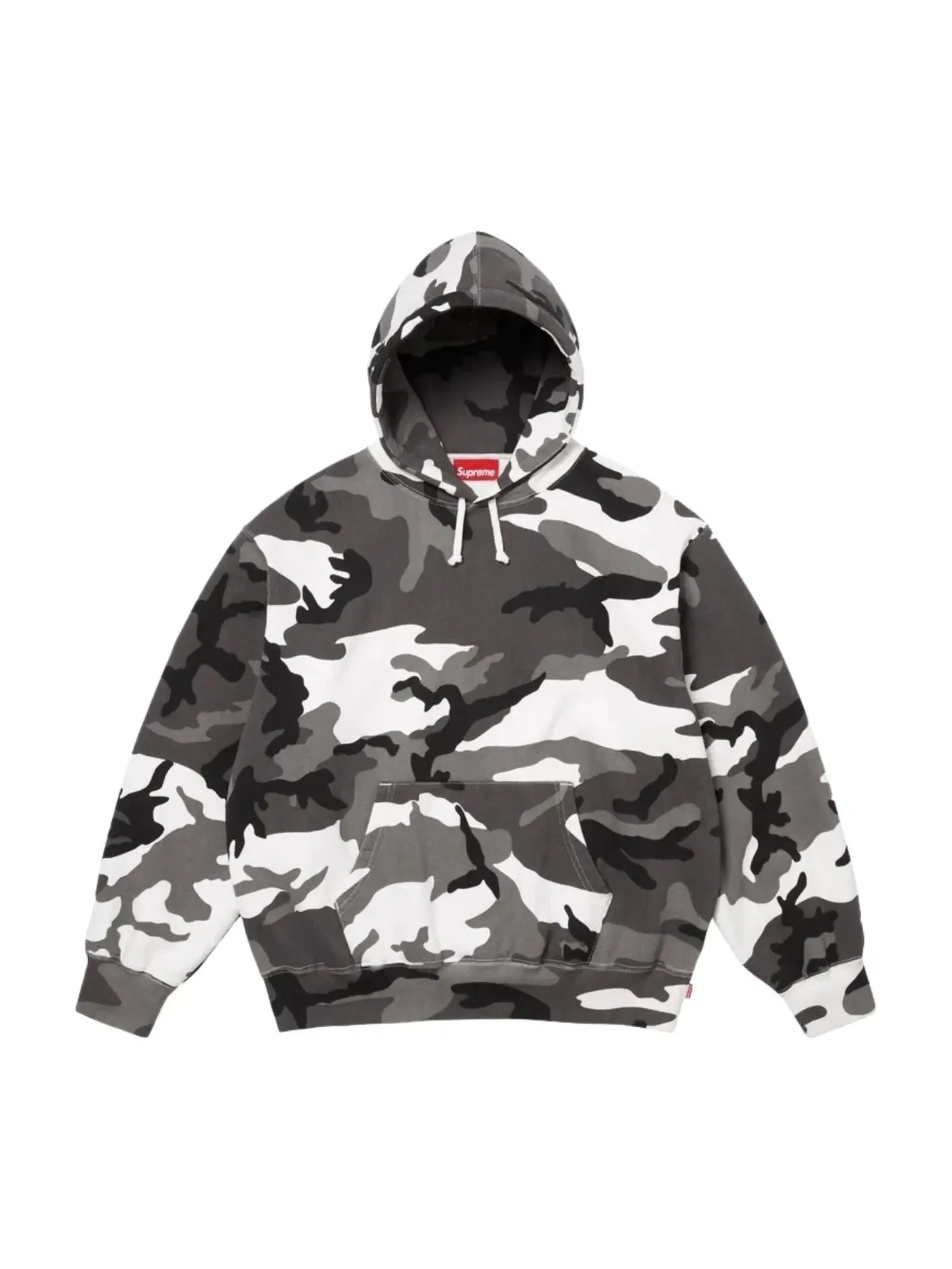 Толстовка Supreme SS26 с атласной аппликацией и капюшоном — изображение 2 из 2, белый