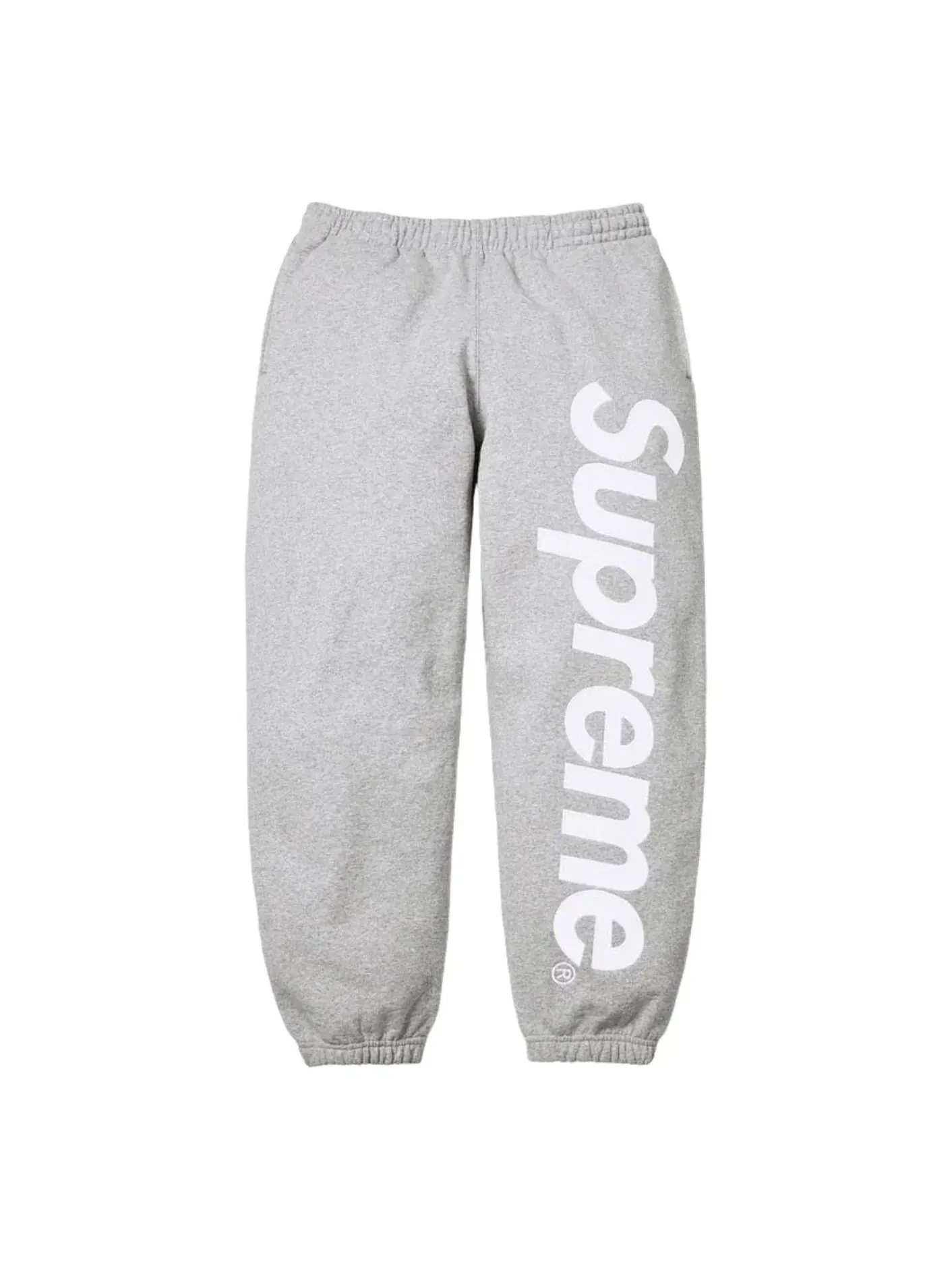 Спортивные брюки Supreme SS26 с атласной аппликацией — изображение 1 из 2, серый