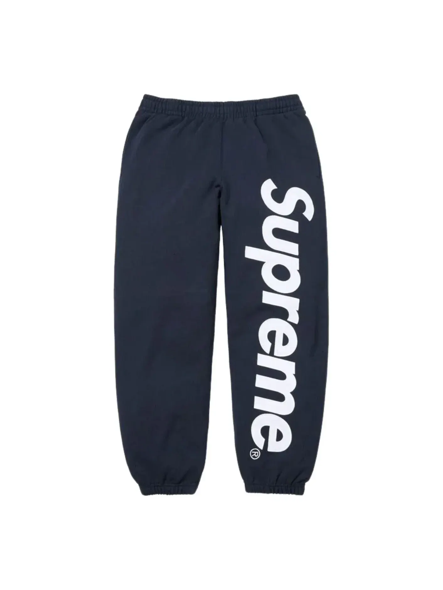Спортивные брюки Supreme SS26 с атласной аппликацией — изображение 1 из 2, темно-синий