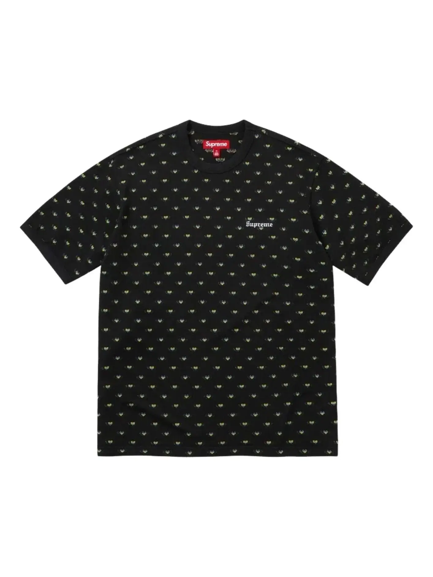 Футболка Supreme SS26 Hearts Intarsia Ringer 'Black' SUP-SS26-197-BLK — изображение 1 из 1, черный