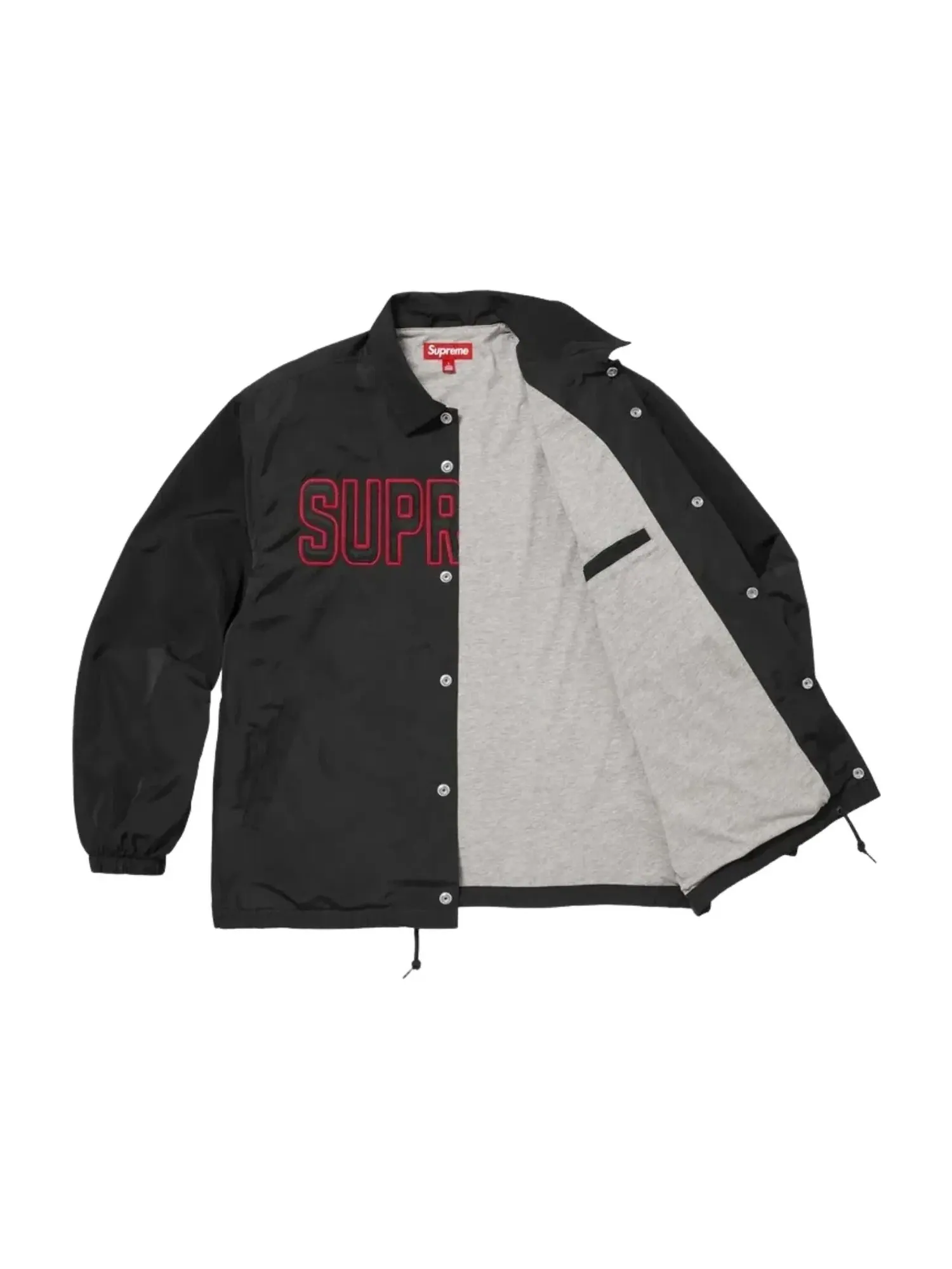 Куртка Supreme SS26 Spellout Coaches Jacket — изображение 2 из 3, черный