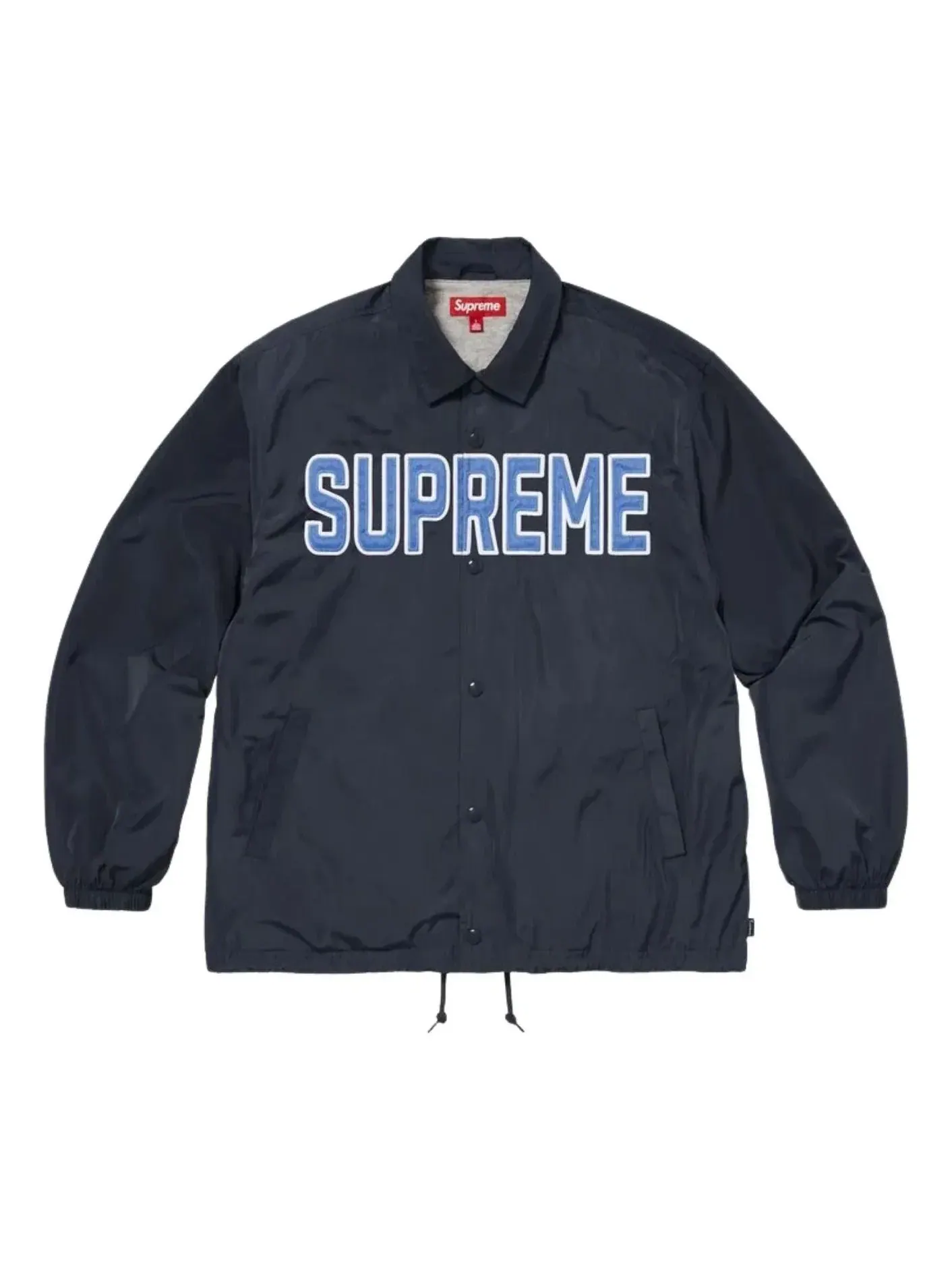 Куртка Supreme SS26 Spellout Coaches Jacket 'Navy' SUP-SS26-203-NVY — изображение 1 из 3, темно-синий