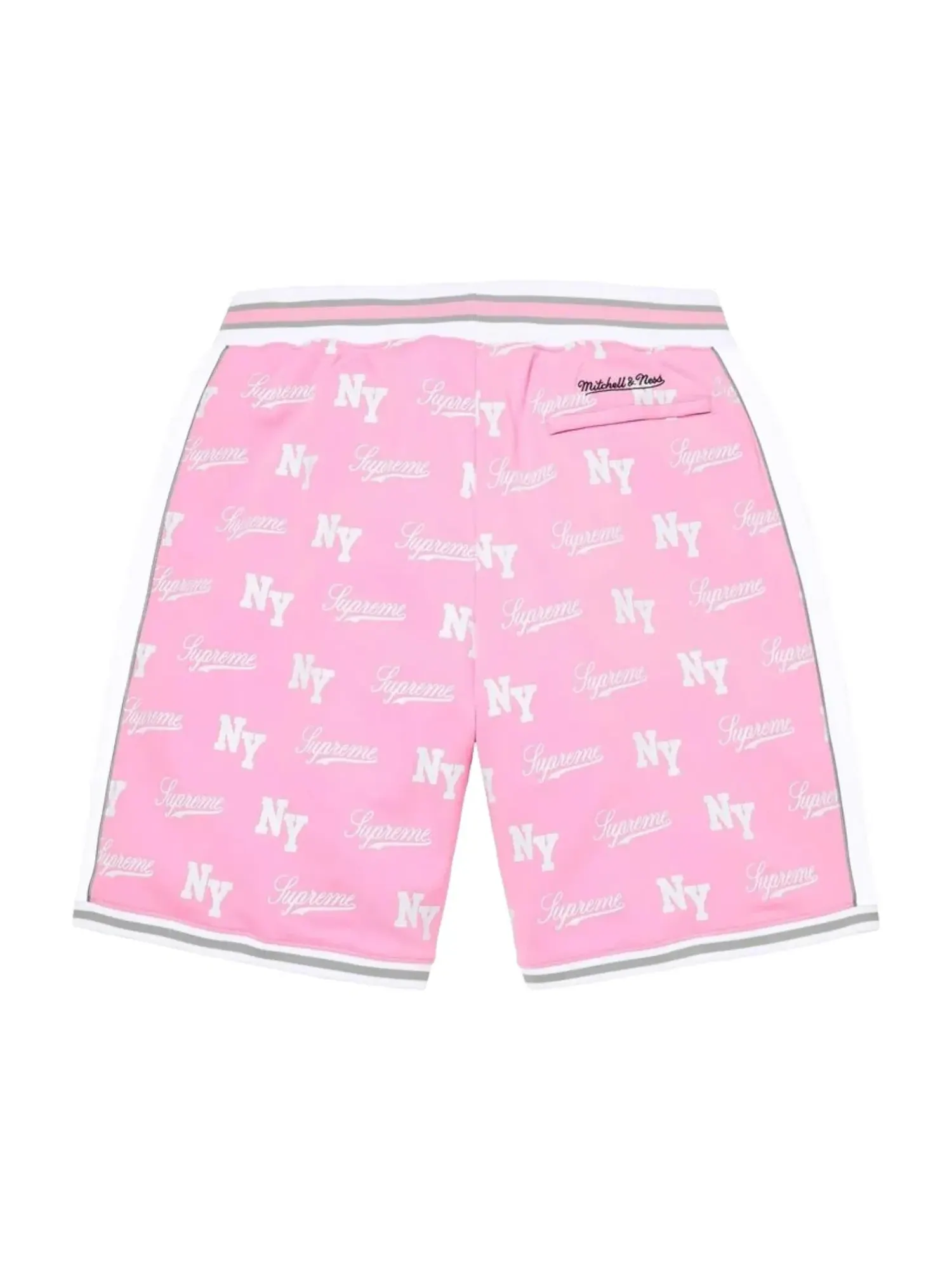 Баскетбольные шорты Supreme x Mitchell & Ness Monogram SS26, розовые, SUP-SS26-221-PNK — изображение 2 из 2, розовый