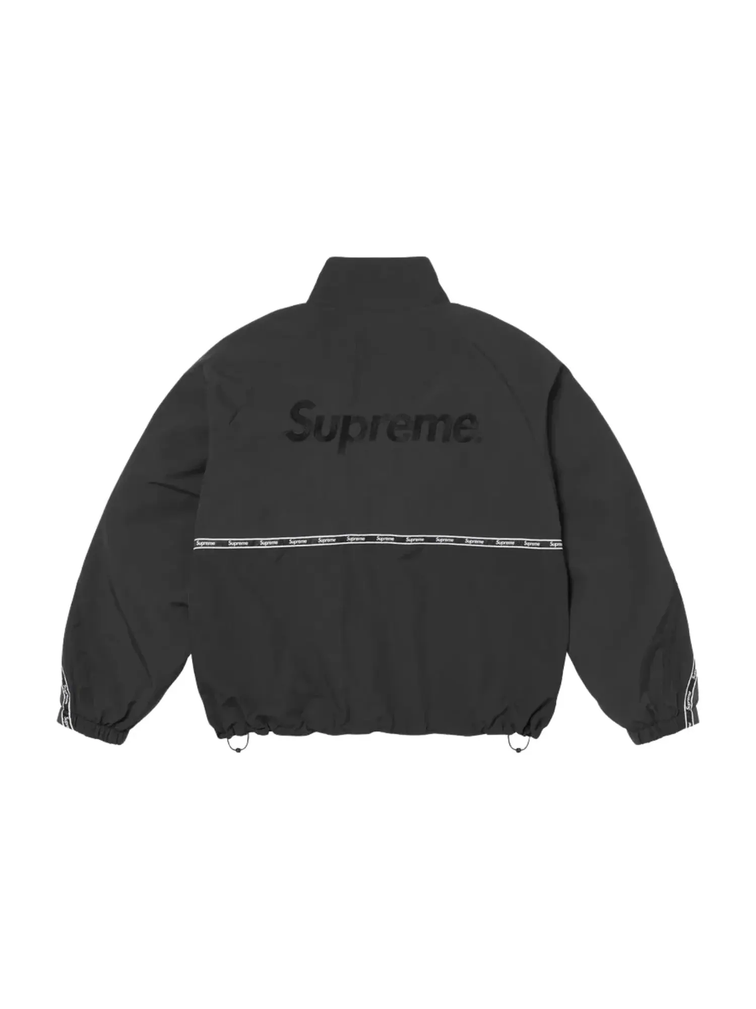 Спортивная куртка Supreme SS26 с логотипом и лентой, черная, SUP-SS26-263-BLK — изображение 2 из 2, черный