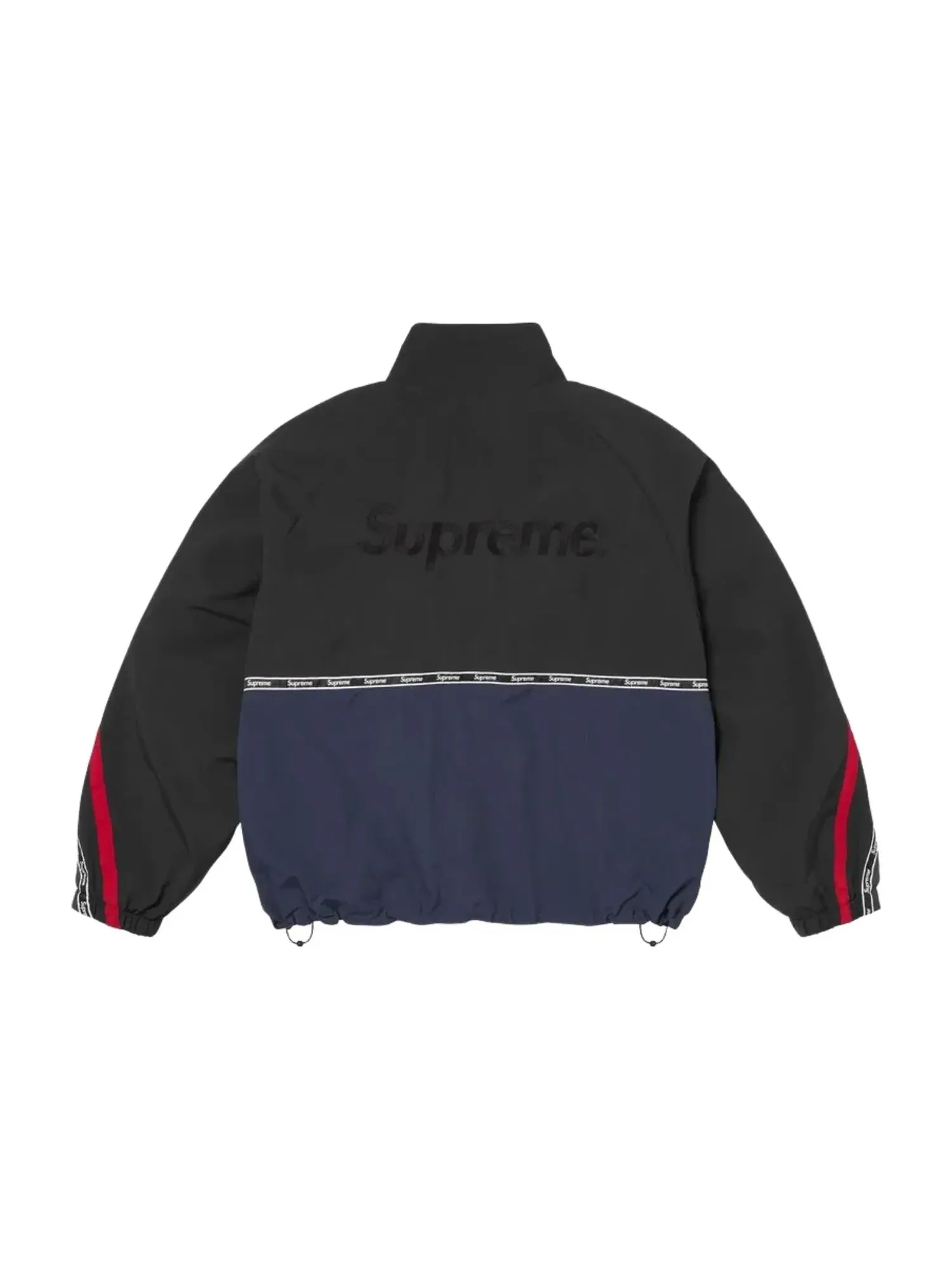 Спортивная куртка Supreme SS26 с логотипом и лентой, темно-синяя, SUP-SS26-263-NVY — изображение 2 из 2, черный