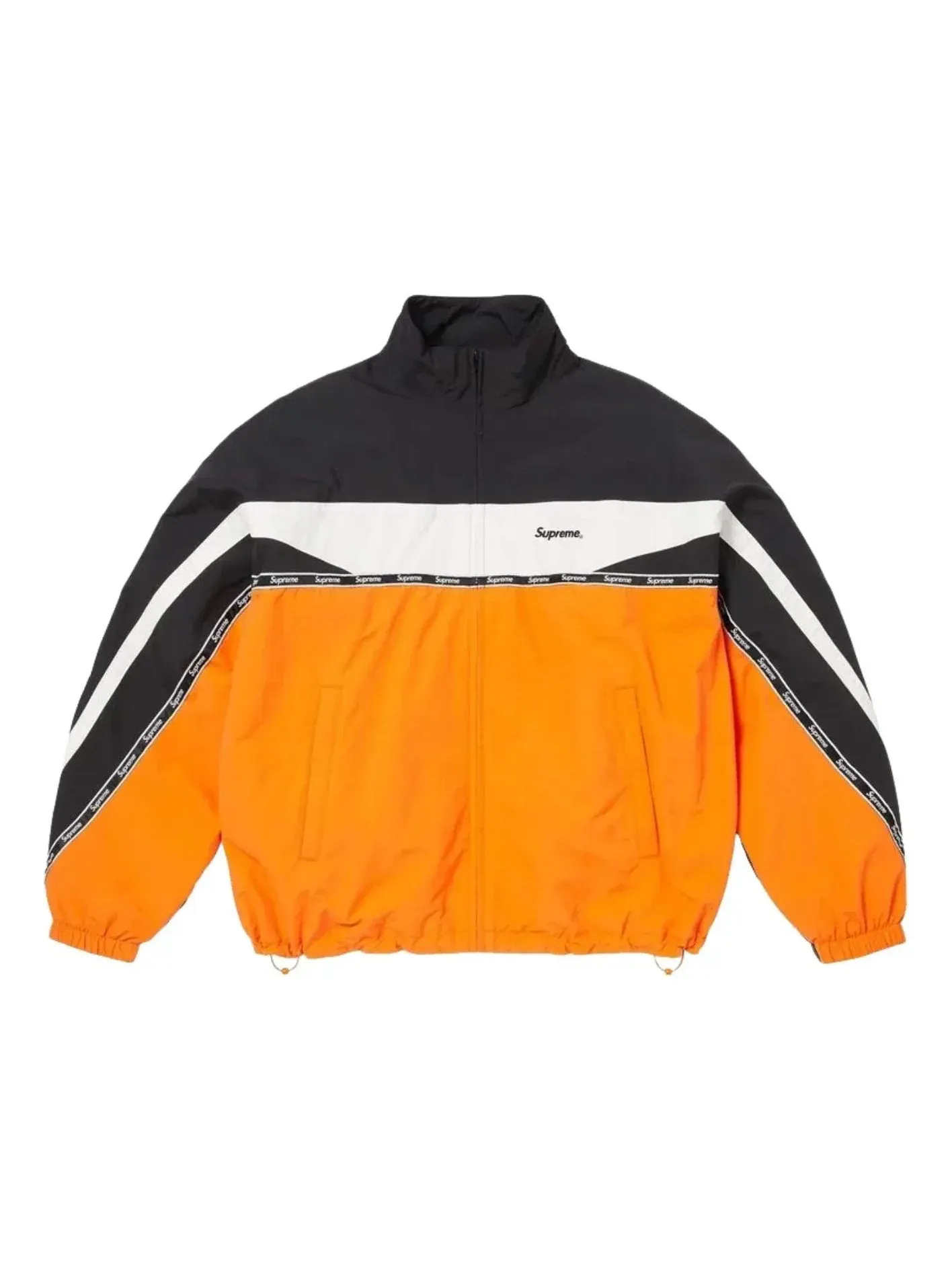 Спортивная куртка Supreme SS26 с логотипом и лентой — изображение 1 из 2, черный