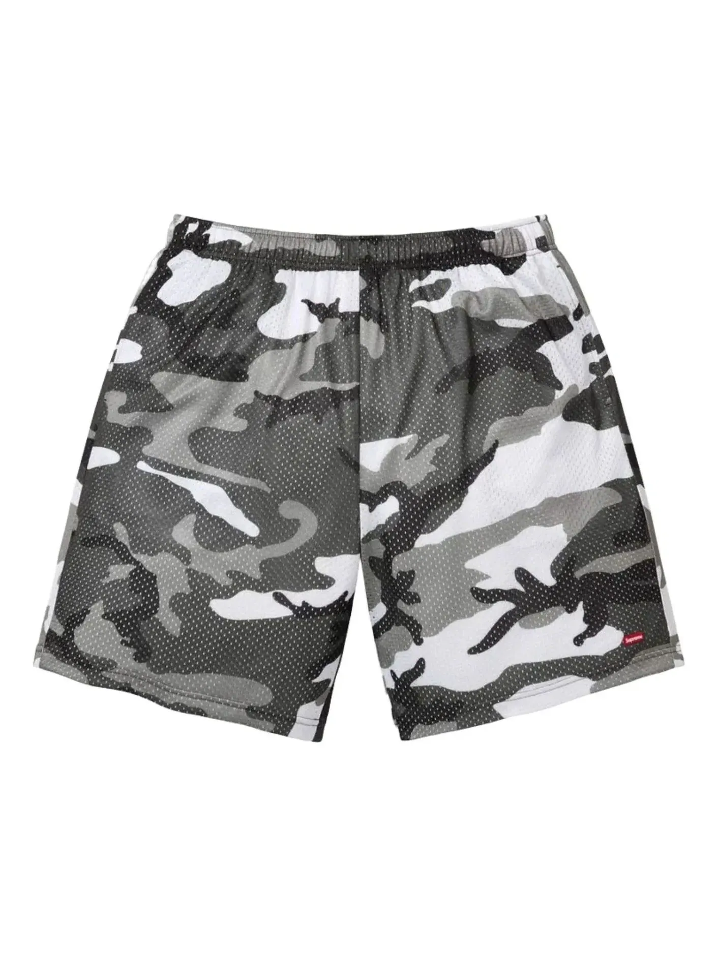 Шорты Supreme SS26 Small Box Baggy Mesh Short 'Snow Camo' SUP-SS26-264-SMO — изображение 1 из 2, белый