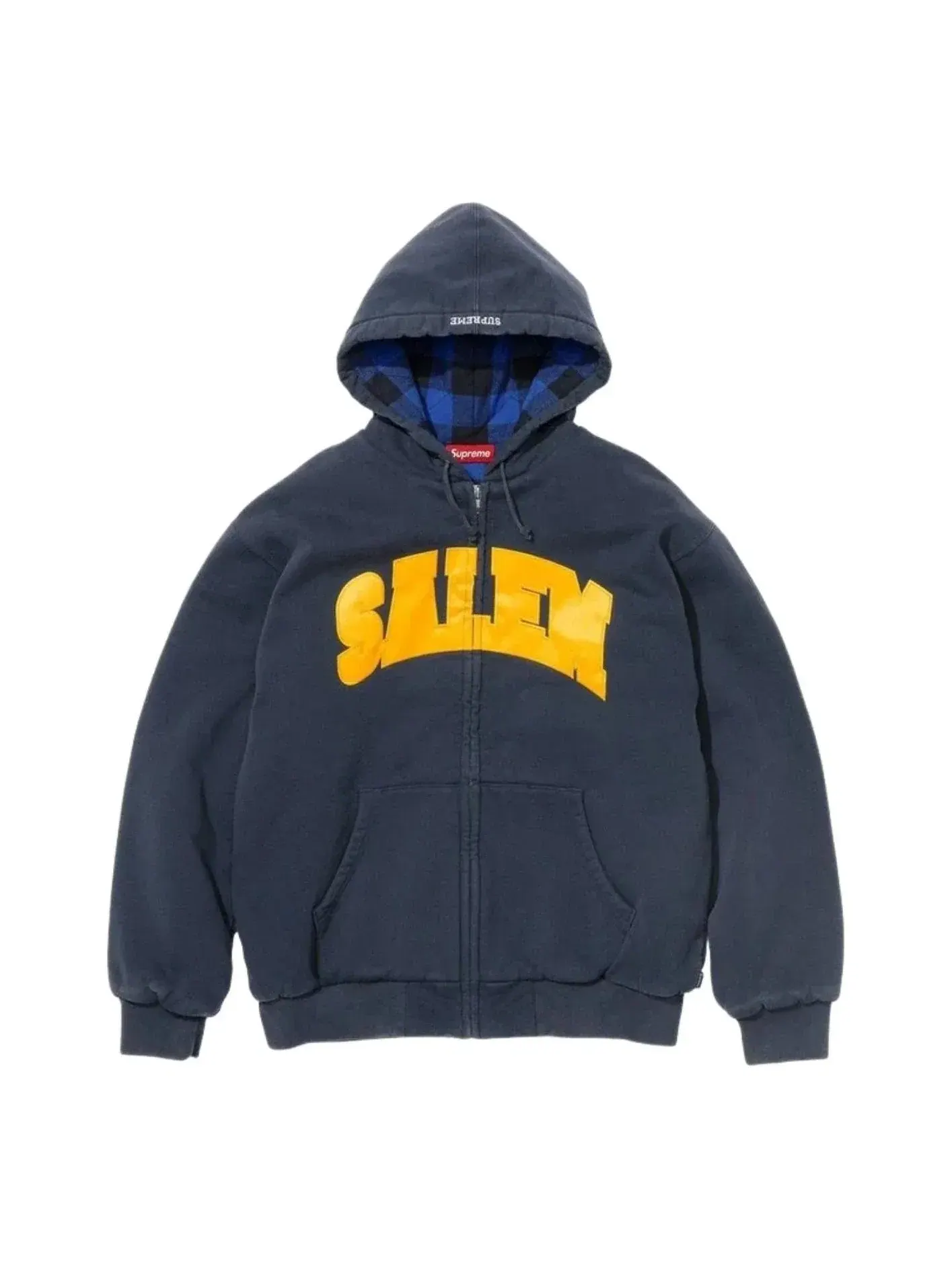 Толстовка Supreme x SALEM SS26 на молнии с капюшоном — изображение 1 из 2, темно-синий